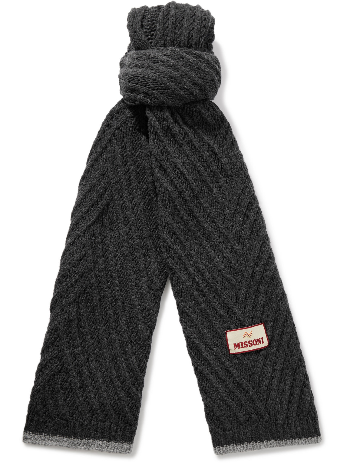 Logo-Appliquéd Wool Scarf