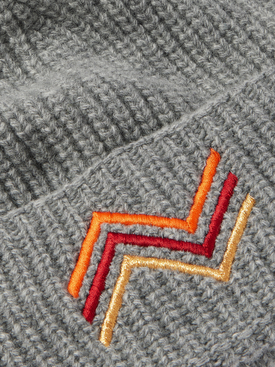 MISSONI EMBROIDERED RIBBED WOOL BEANIE