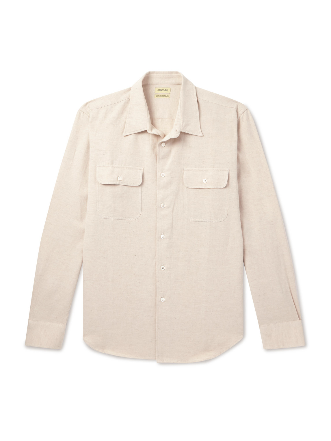 Cotton and Hemp-Blend Gabardine Shirt