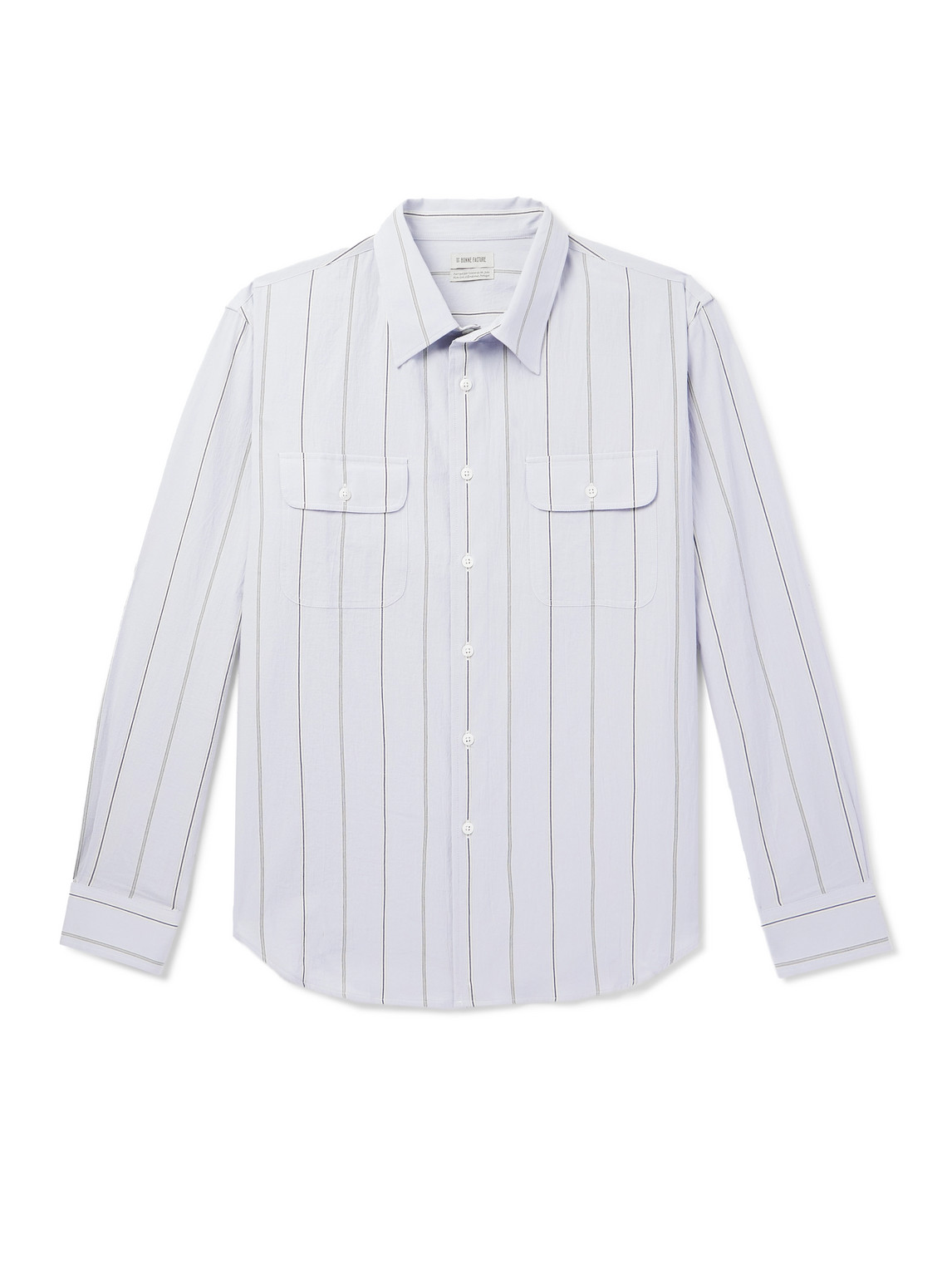Artist Striped Organic Cotton-Poplin Shirt