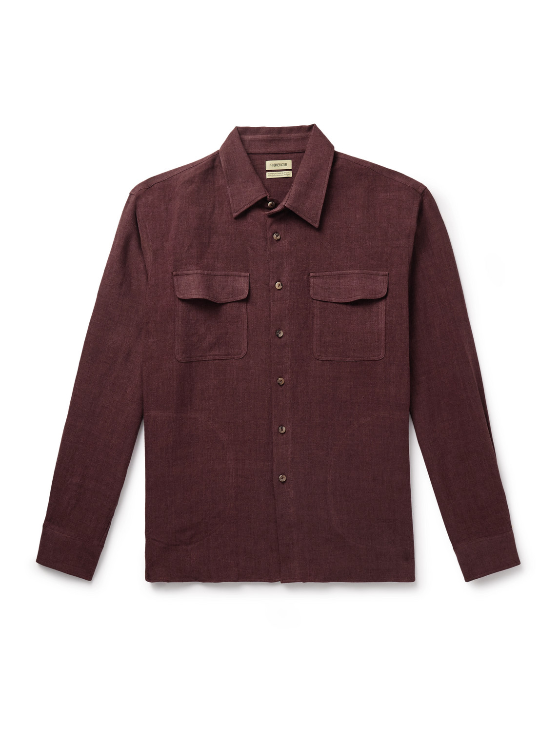 De Bonne Facture Linen And Wool-blend Overshirt