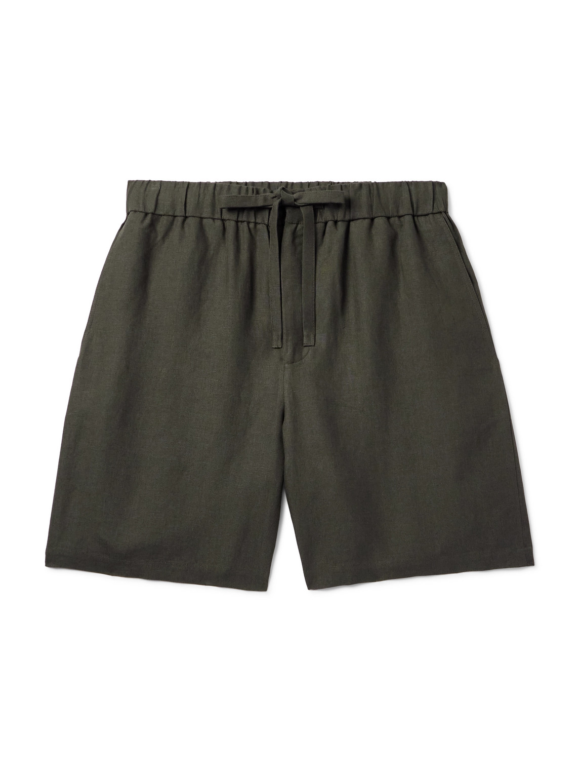 Lounge Straight-Leg Linen Drawstring Shorts