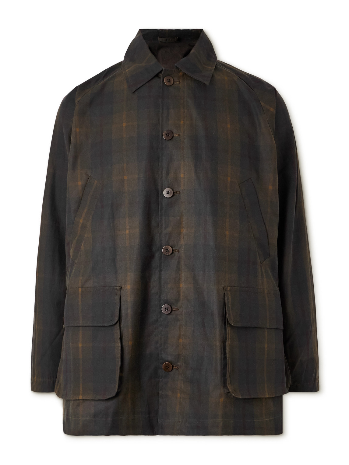 Forest Checked Waxed Cotton-Canvas Jacket