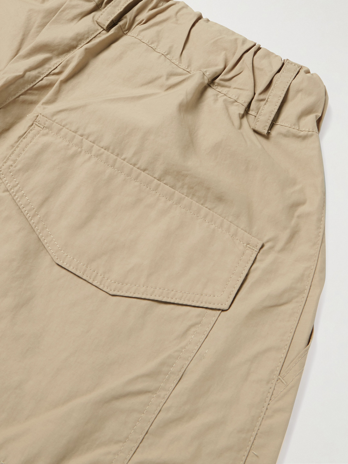 Frizmworks Balloon Barrel-leg Cotton-twill Drawstring Trousers In Neutral