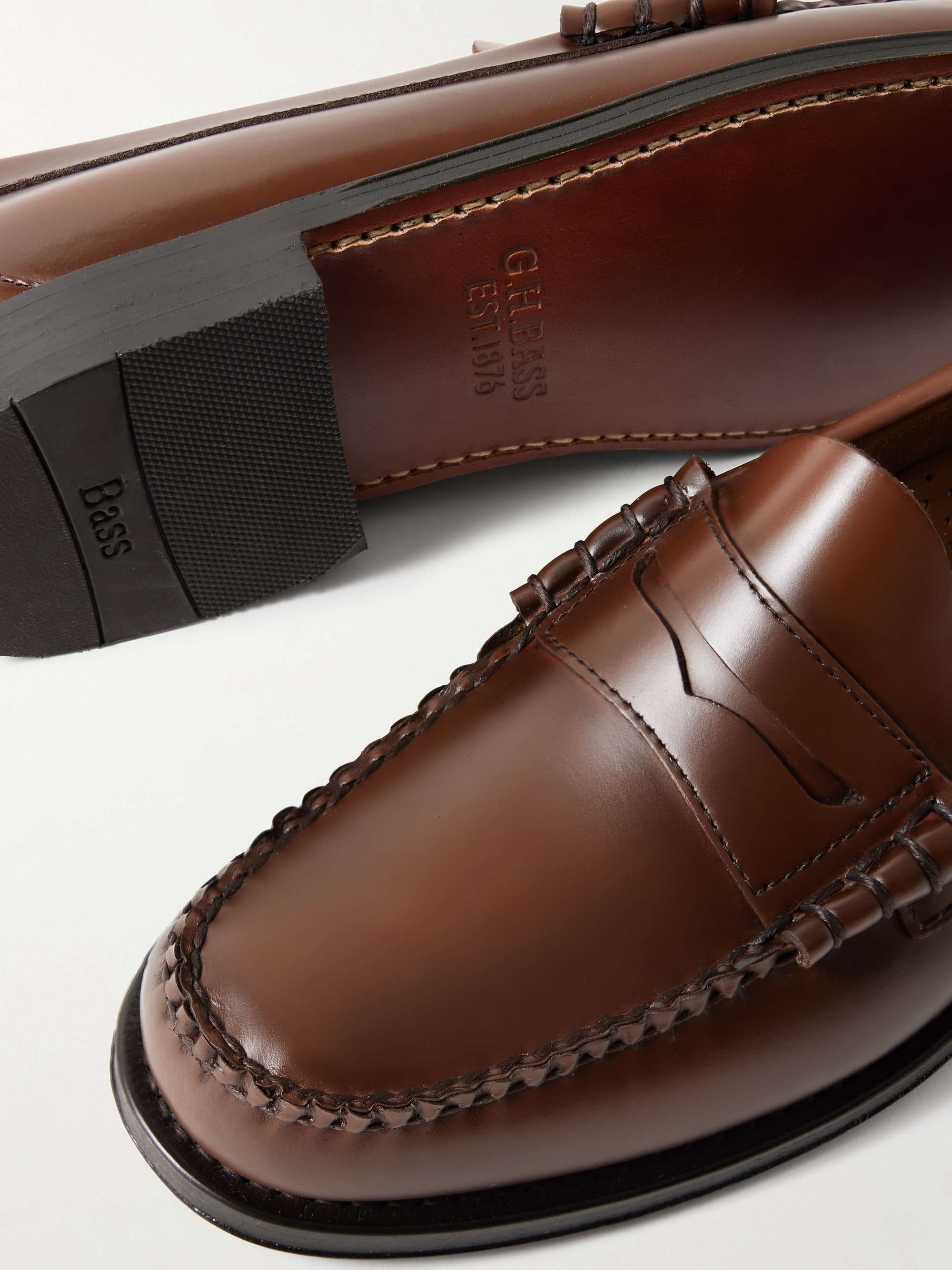 G.H. BASS Weejuns Heritage Larson Leather Penny Loafers