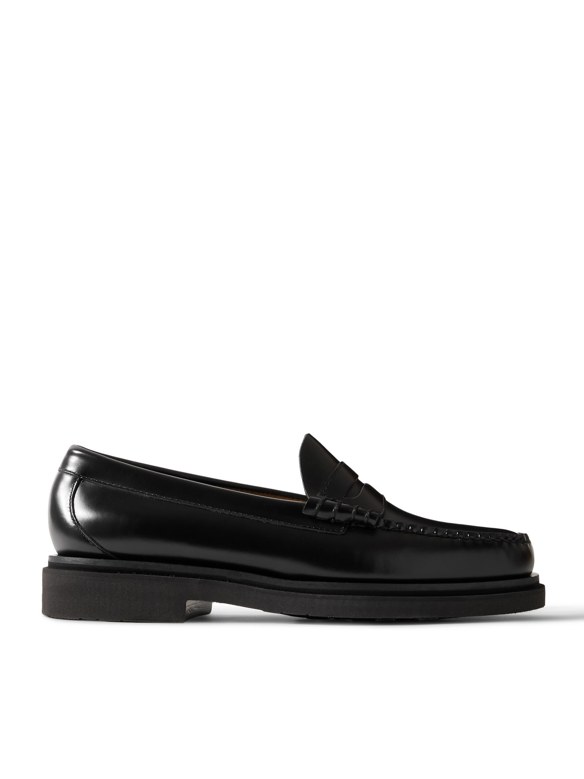 Gh Bass Weejuns Step Larson Leather Penny Loafers In Black