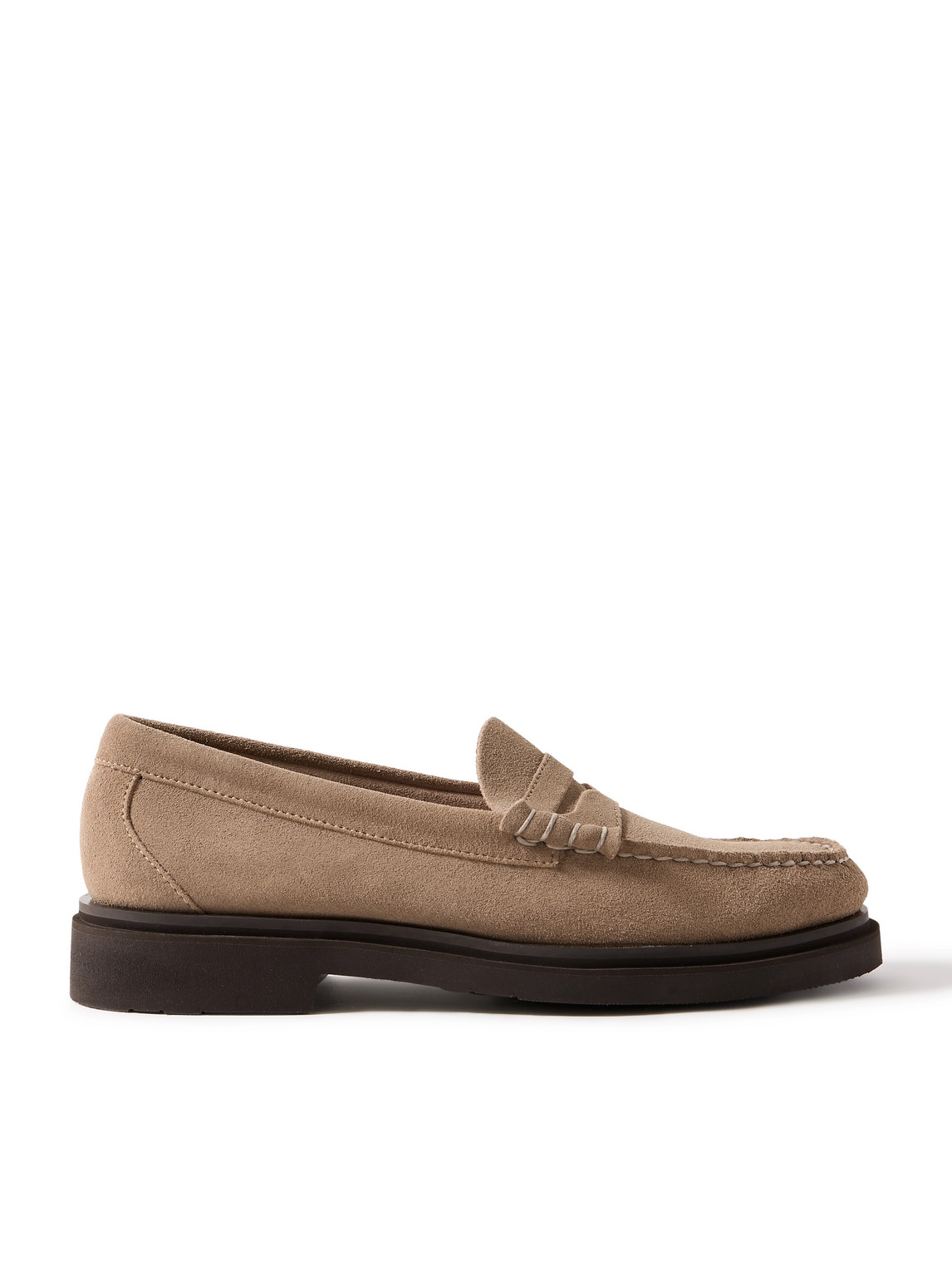 Gh Bass Weejuns Step Larson Suede Penny Loafers In Neutrals