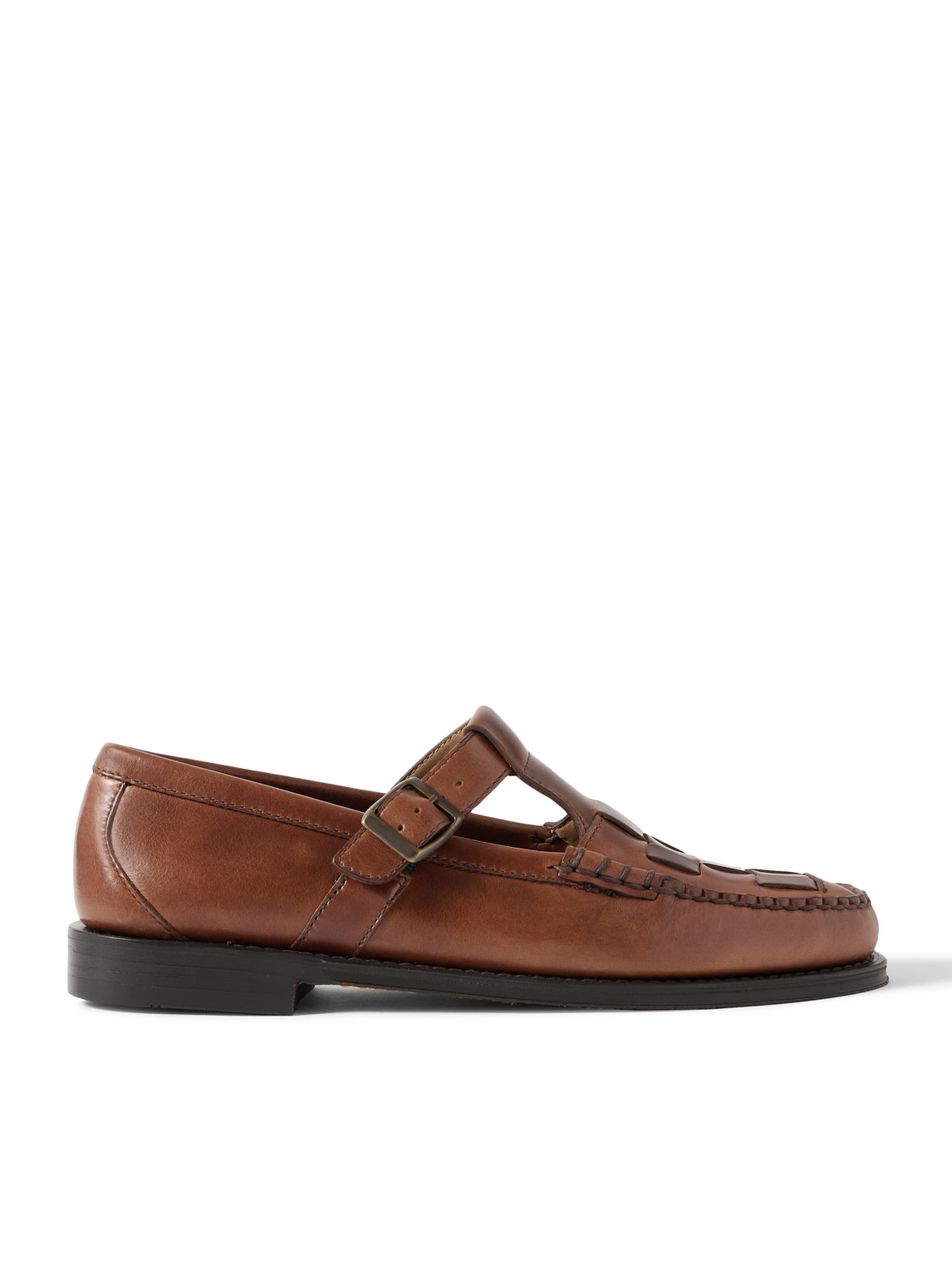Gh Bass Weejuns Heritage Fisherman Leather Loafers In Brown