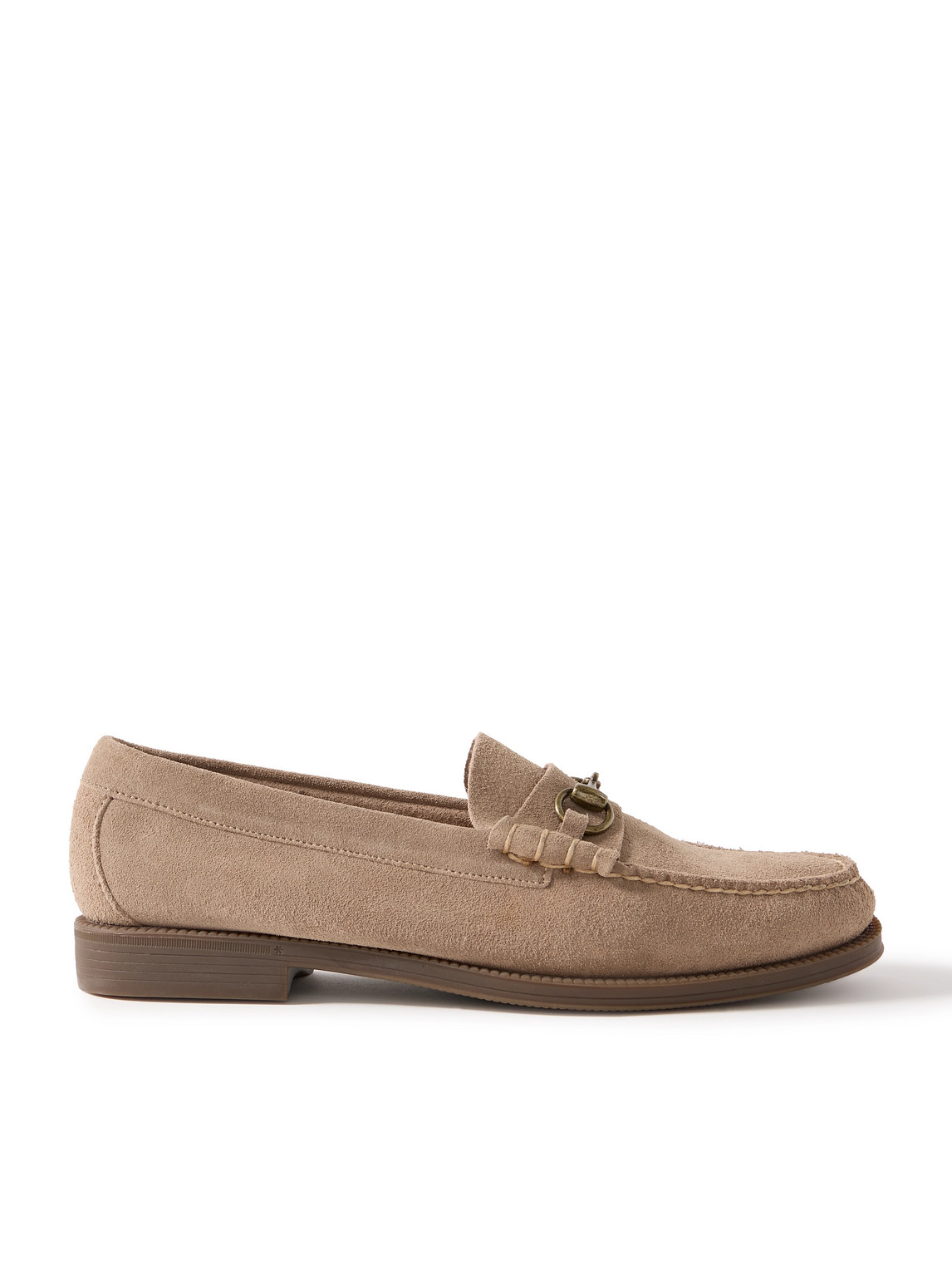 Gh Bass Weejuns Lincoln Embellished Suede Loafers In Neutrals