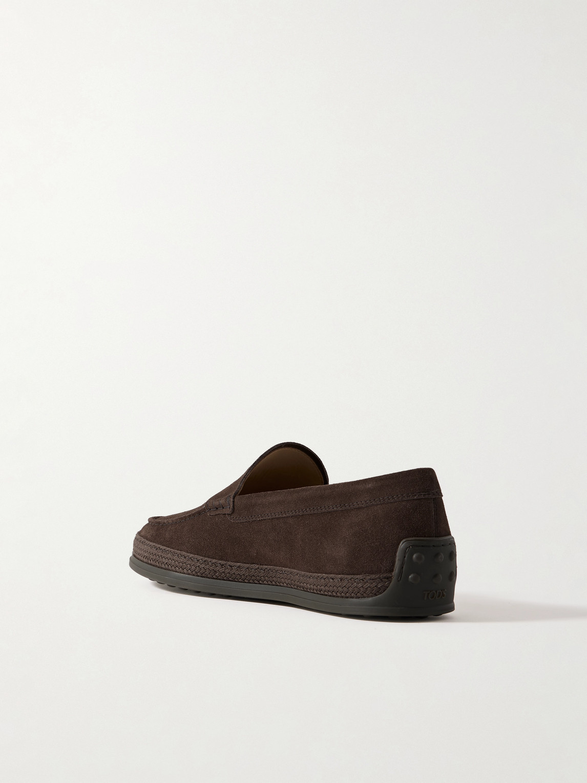 Shop Tod's Suede Loafers In Brown