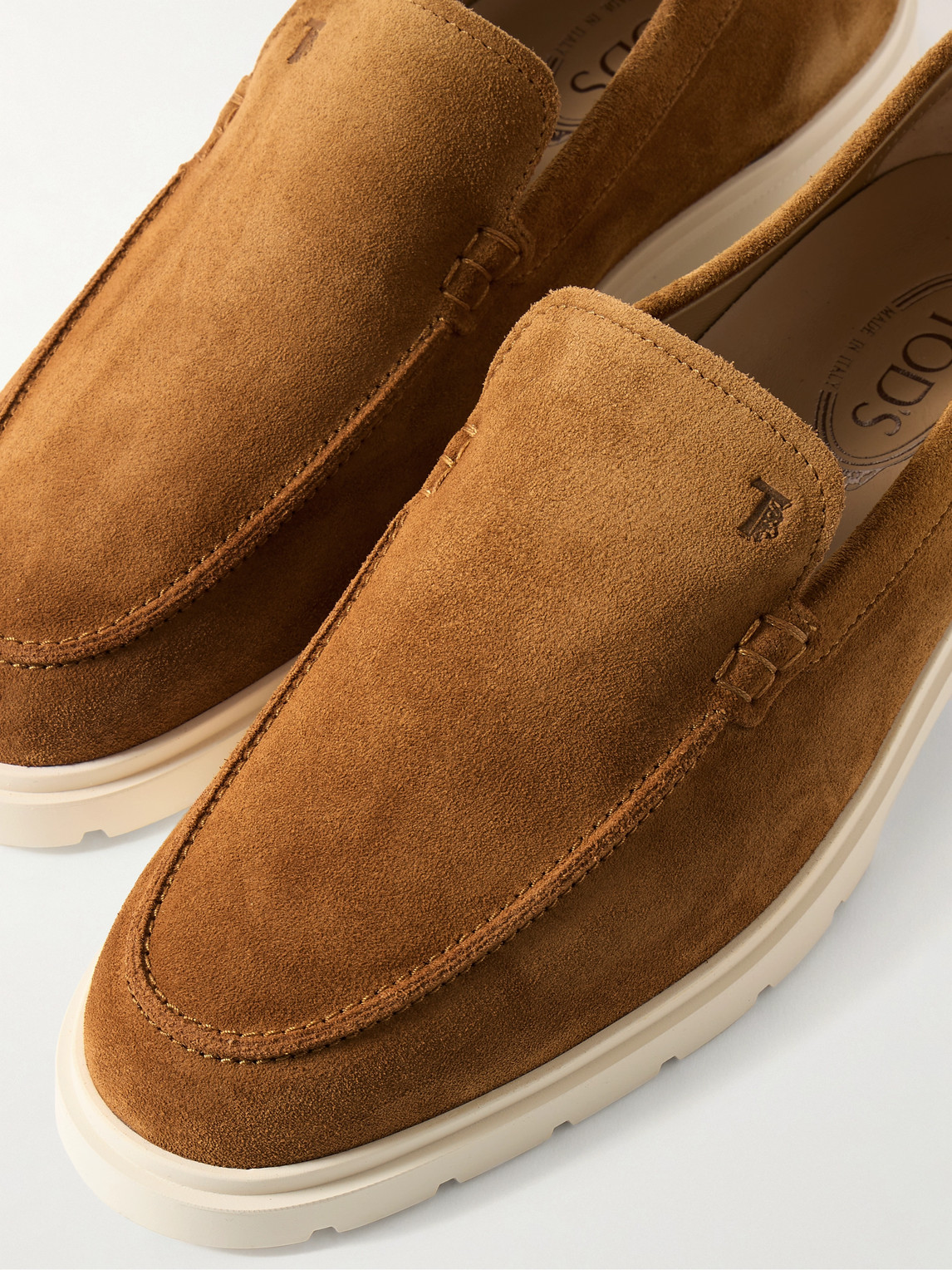 Tod's Suede Loafers In Brown