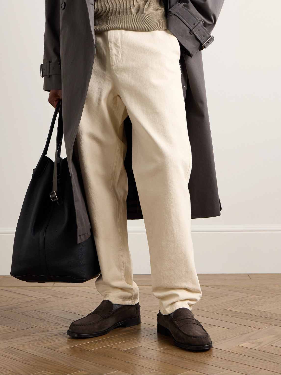 Tod's Suede Penny Loafers In Brown