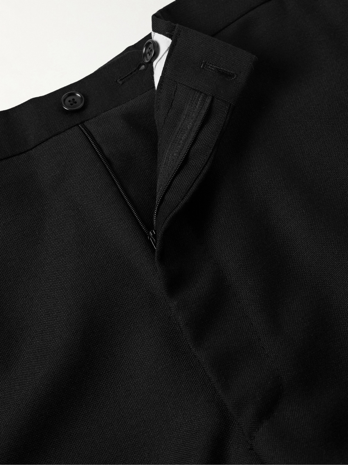 Slim-Fit Straight-Leg Grain de Poudre Wool Tuxedo Trousers