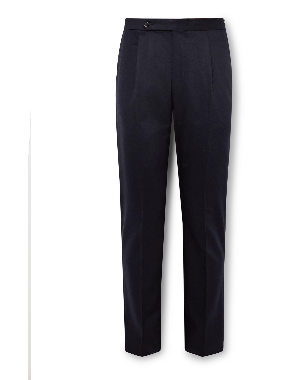 Slim-Fit Pleated Wool-Blend Suit Trousers