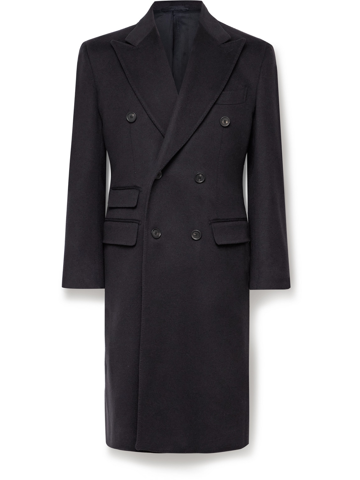 Double-Breasted Cashmere-Felt Overcoat