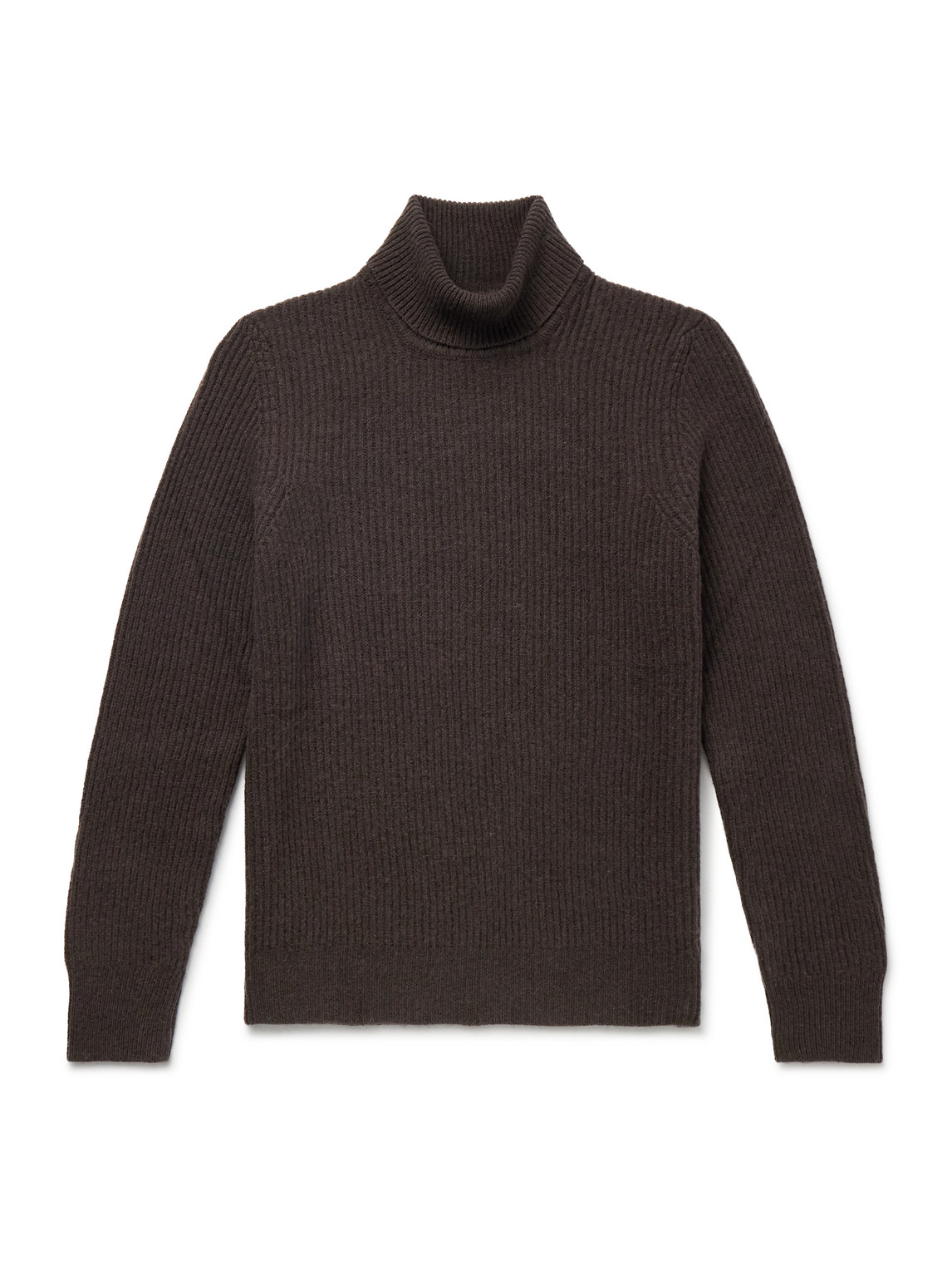Slim-Fit Ribbed Merino Wool and Cashmere-Blend Rollneck Sweater