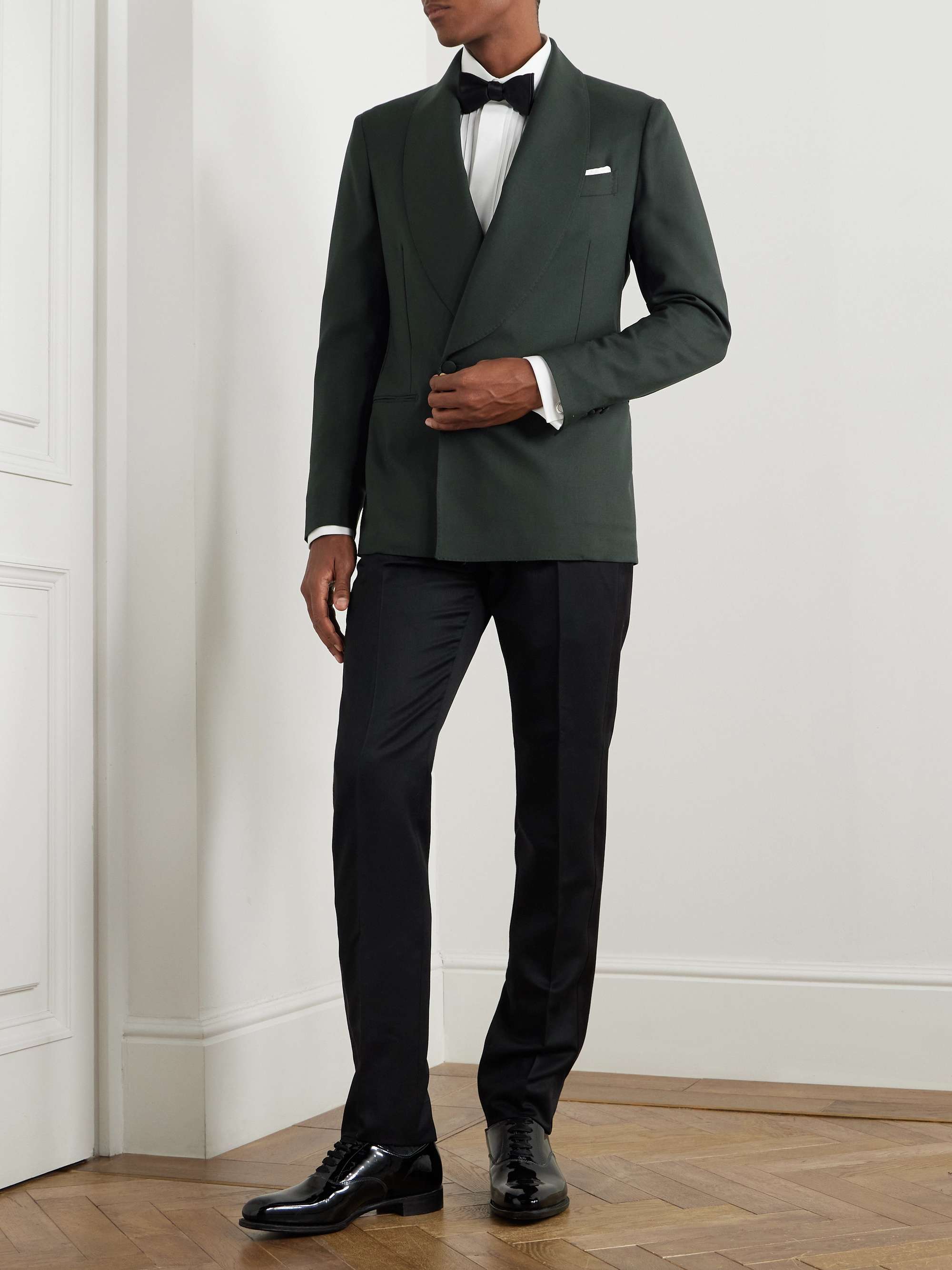 De Petrillo - Double-Breasted Wool Suit Jacket - Blue De