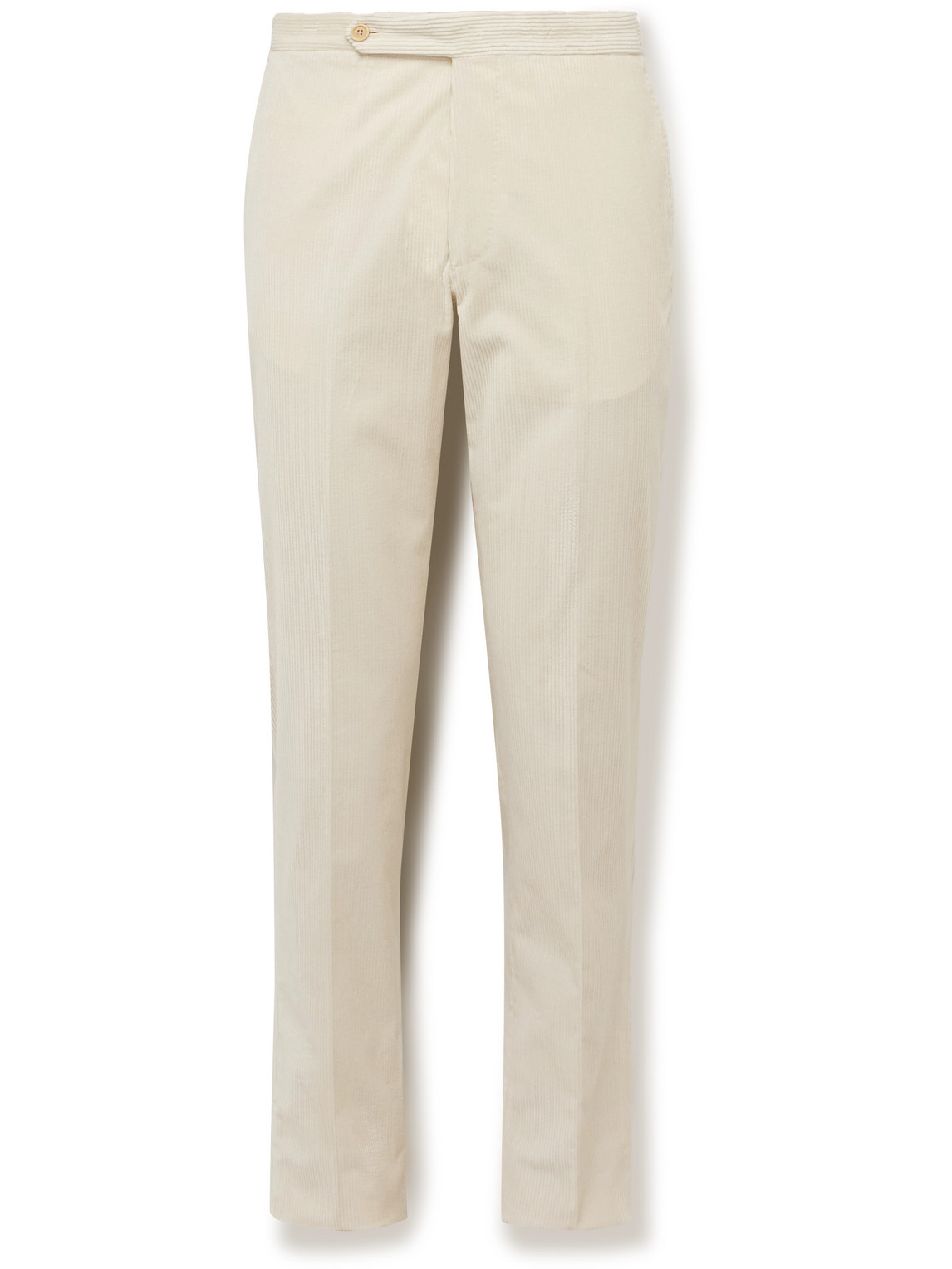 Slim-Fit Cotton-Blend Corduroy Trousers
