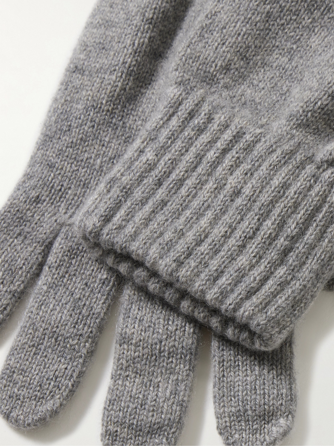 William Lockie Cashmere Gloves In Gray