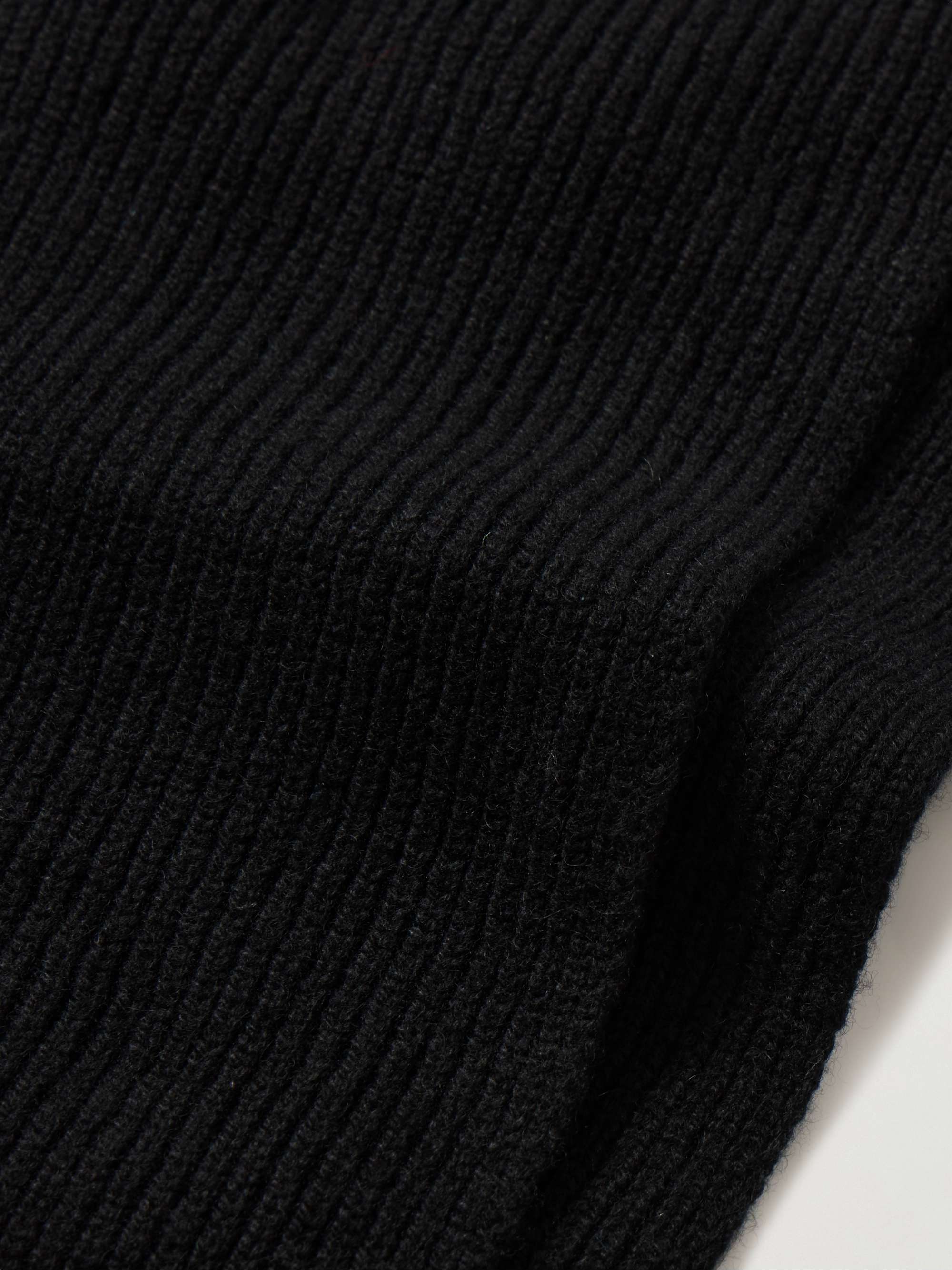WILLIAM LOCKIE Ribbed Cashmere Scarf