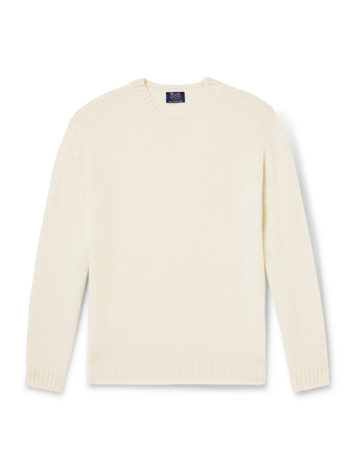 William Lockie Shetland Wool Jumper In Neutrals