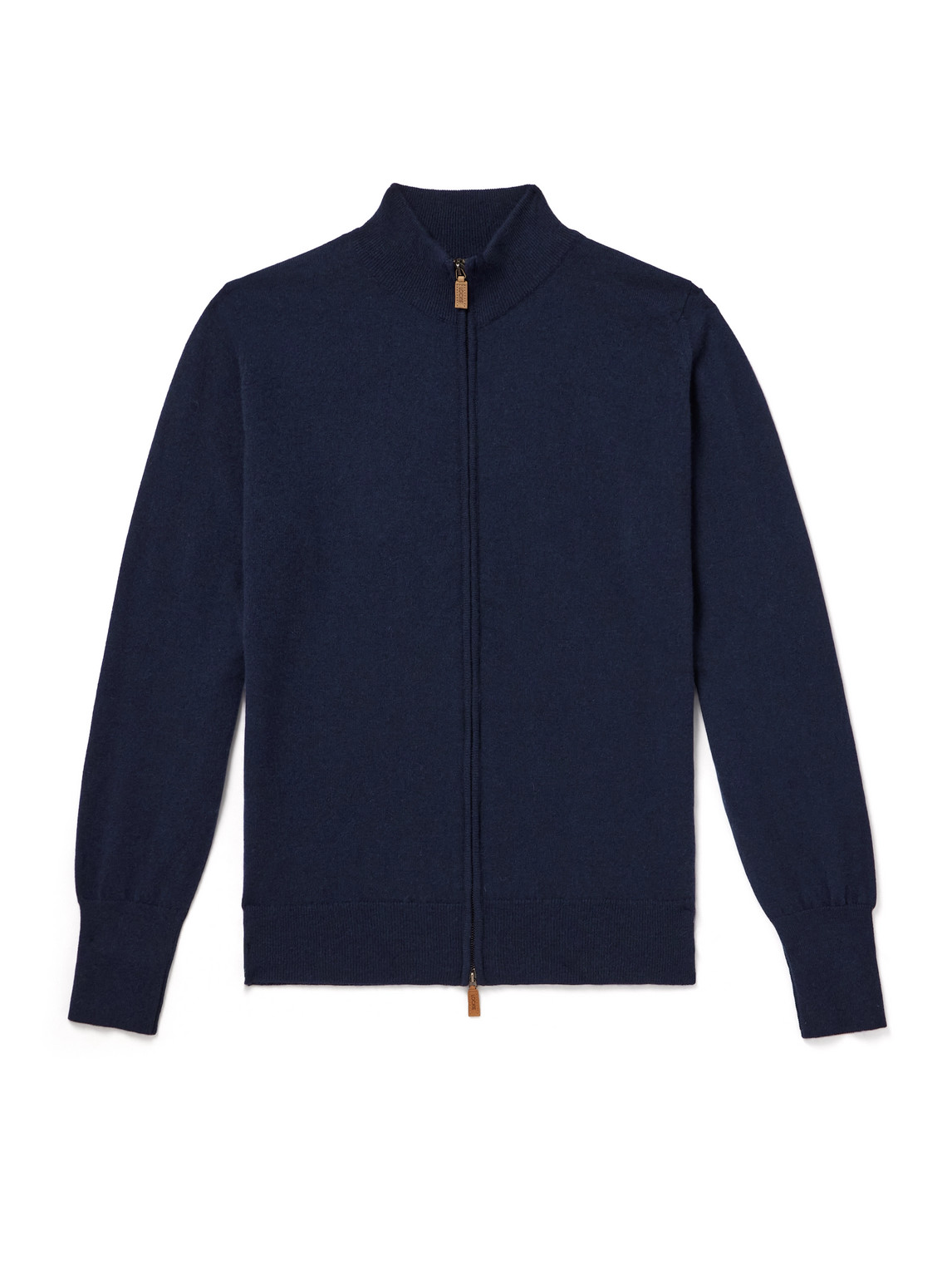 William Lockie Oxton Cashmere Zip-up Cardigan In Blue
