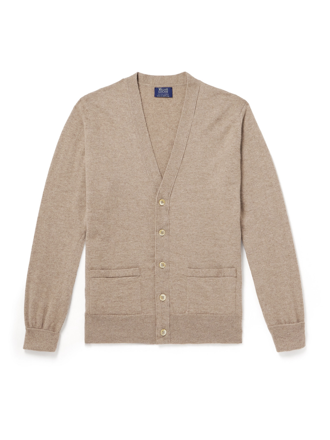 William Lockie Oxton Cashmere Cardigan In Neutrals