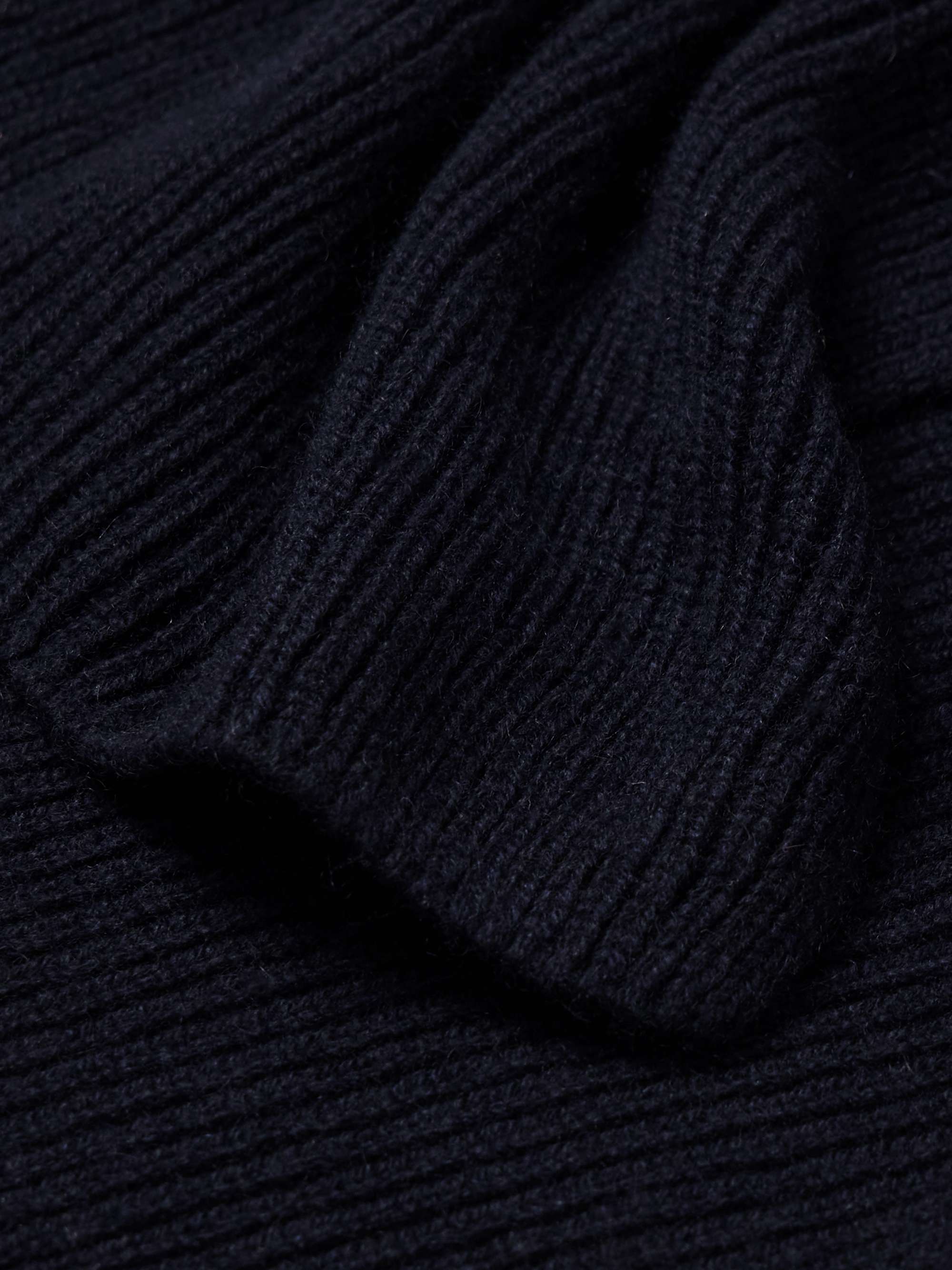 WILLIAM LOCKIE Ribbed Cashmere Scarf