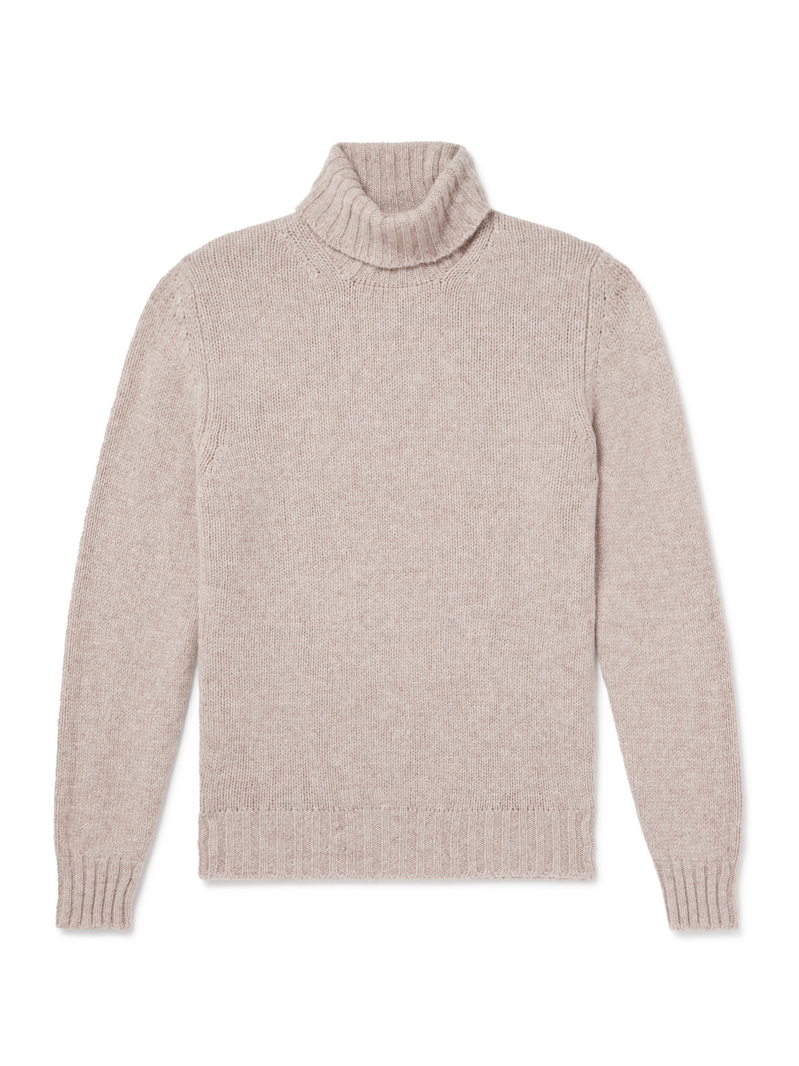 William Lockie Alain Wool Rollneck Jumper In Neutrals