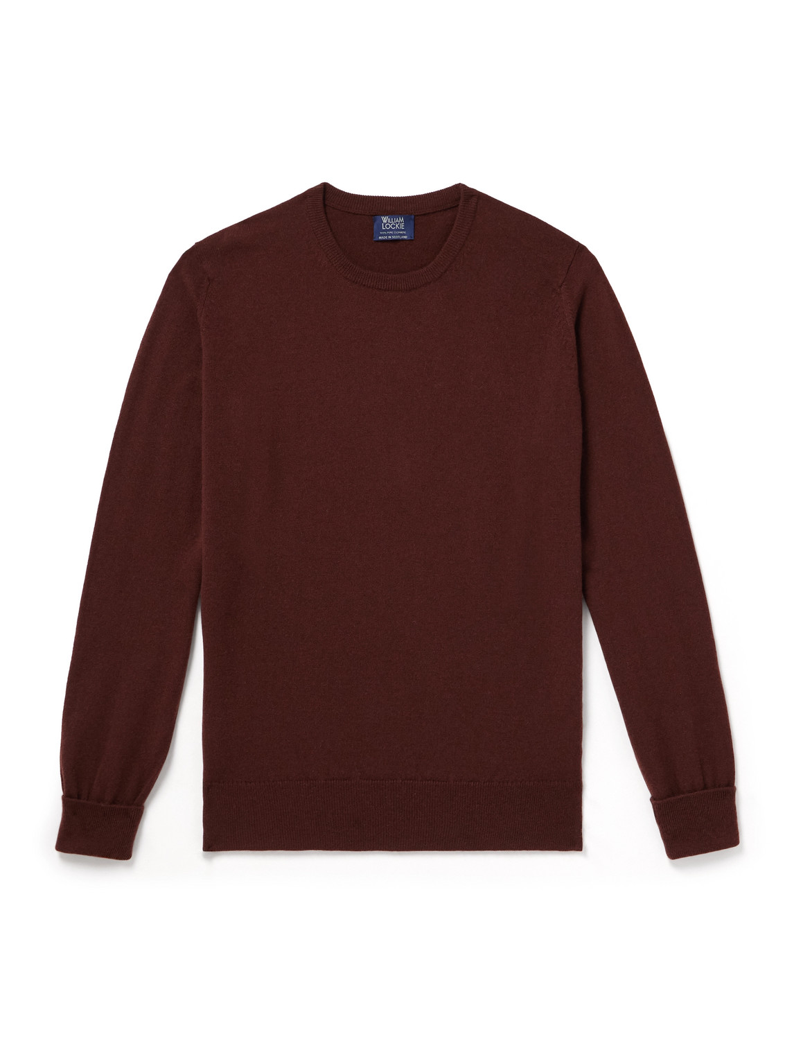 William Lockie Oxton Cashmere Jumper In Burgundy