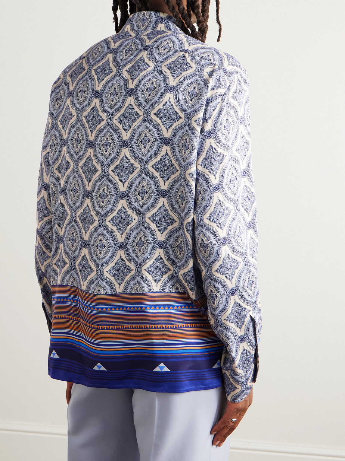 Etro Paisley-print Satin Shirt In Multi