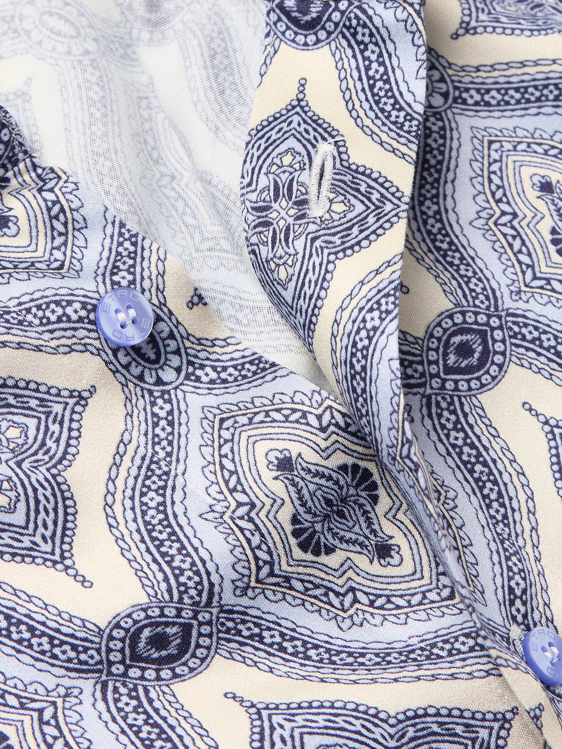 Etro Paisley-print Satin Shirt In Multi