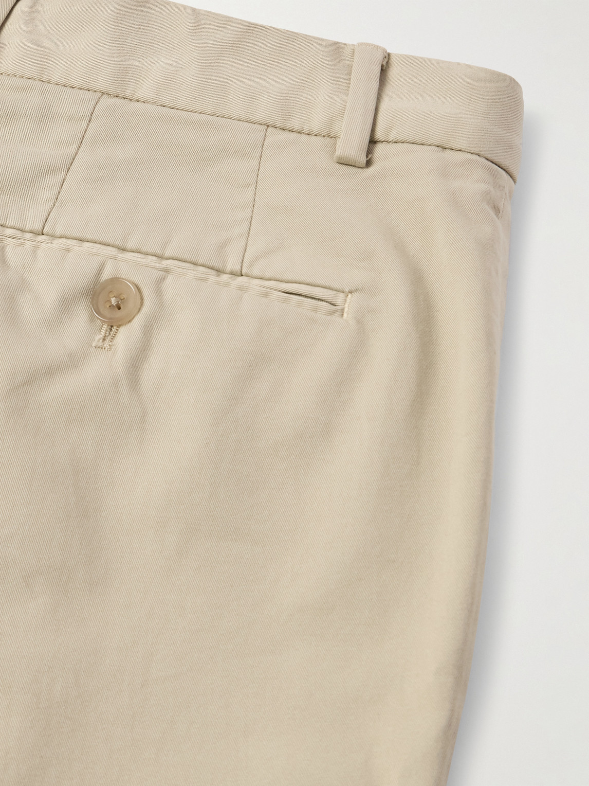 Ralph Lauren Slim-fit Garment-dyed Stretch-cotton Twill Shorts In Brown