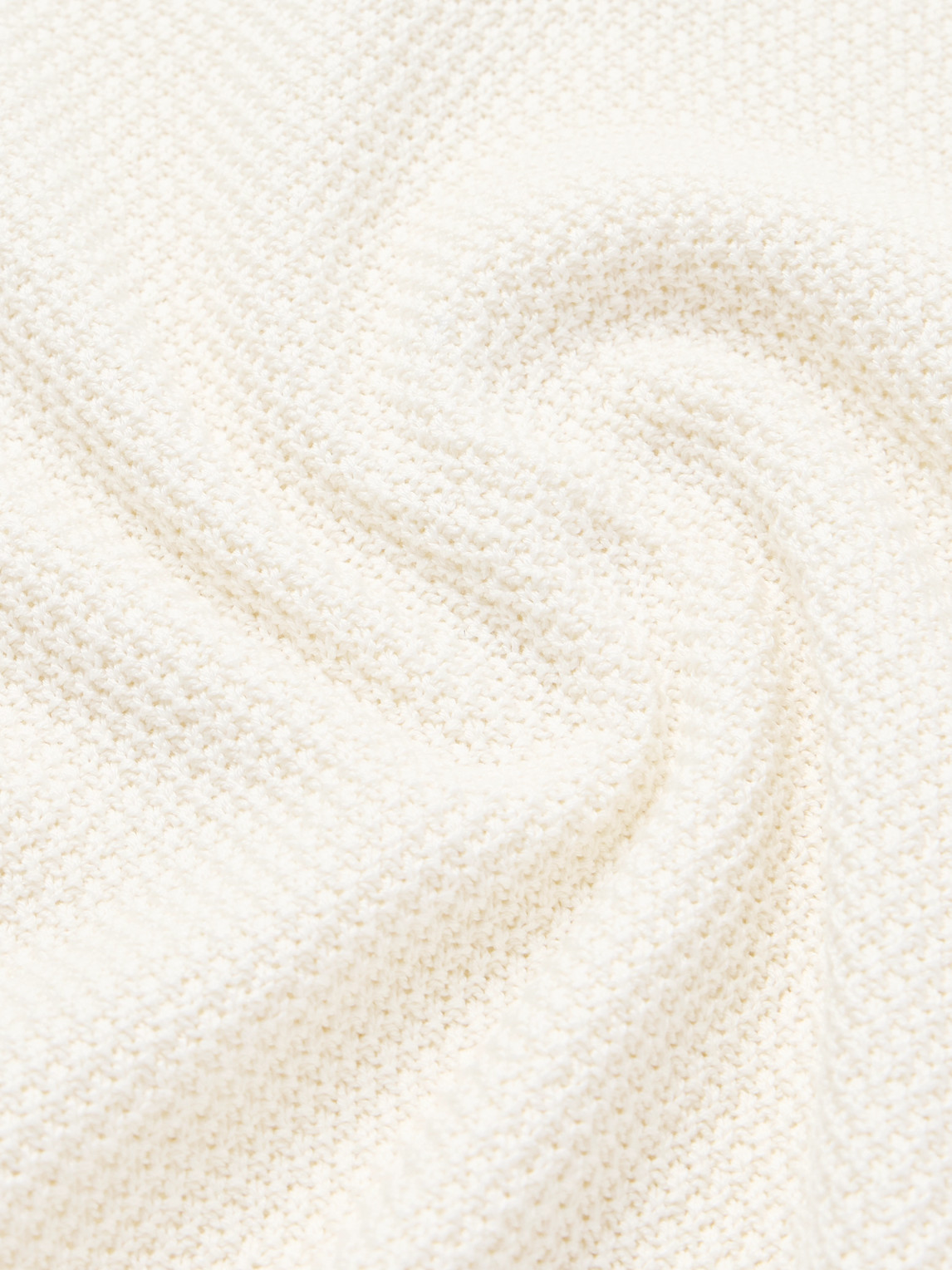 Ralph Lauren Mulberry Silk And Cotton-blend Half-zip Sweater In Neutral