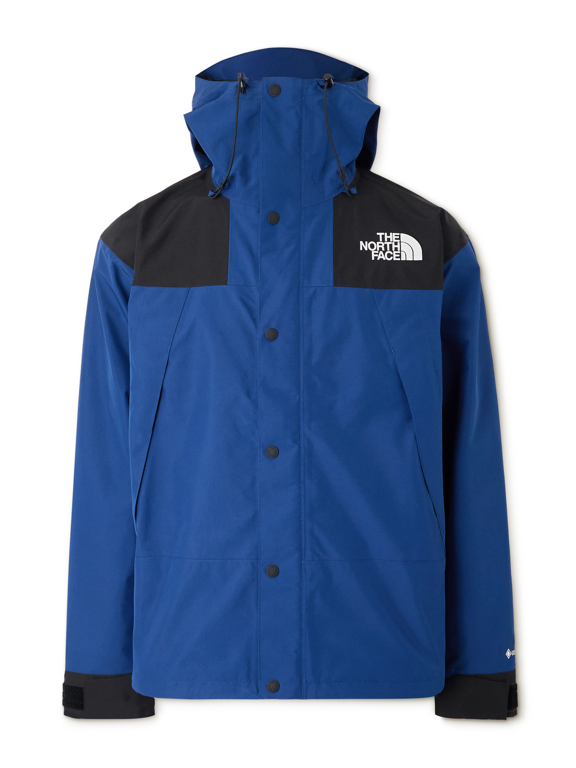 The North Face Mountain Logo-embroidered Gore-tex Hooded Jacket In Blue