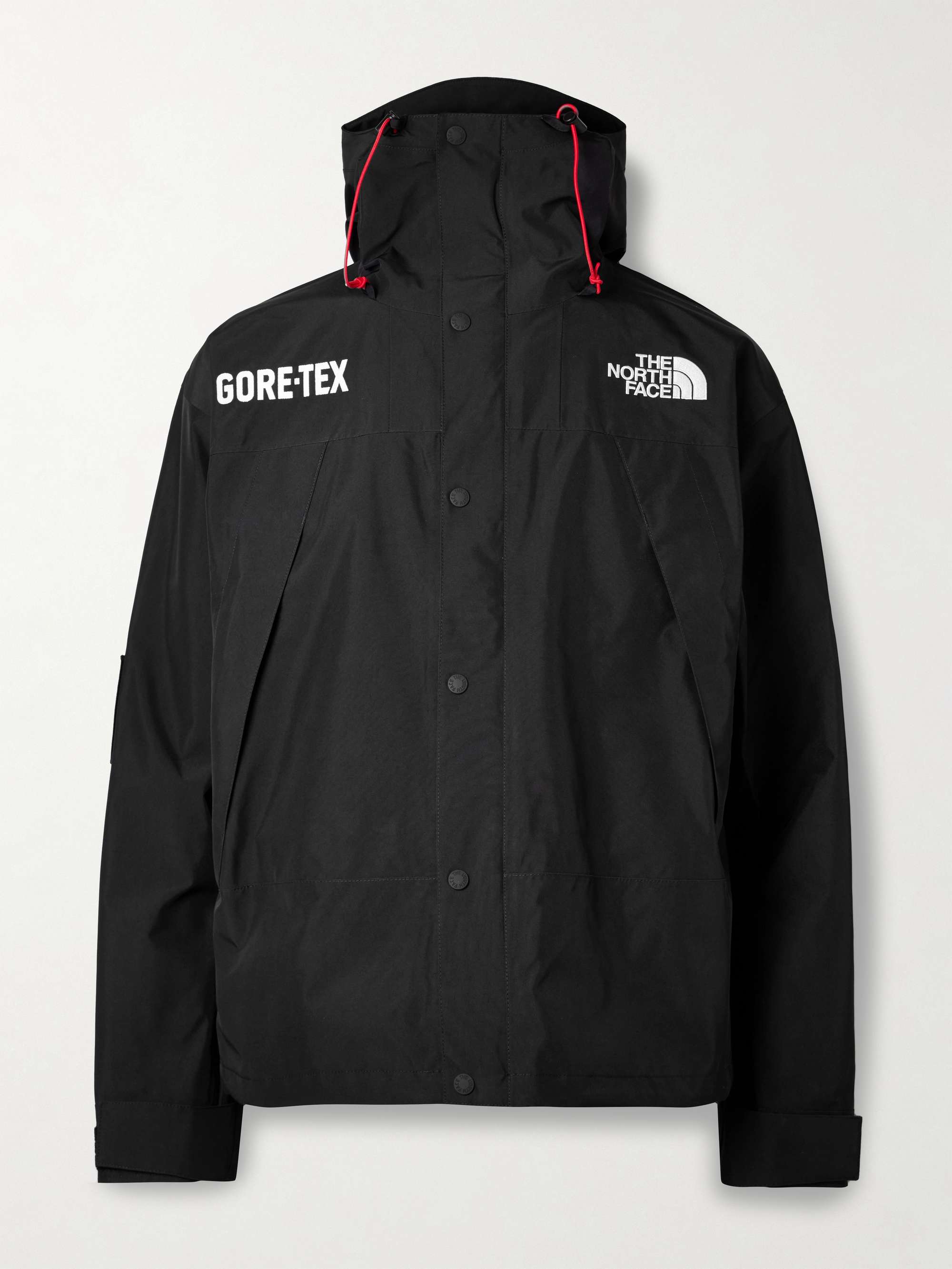 Black Logo-Appliquéd Crinkled-Shell Half-Zip Track Jacket