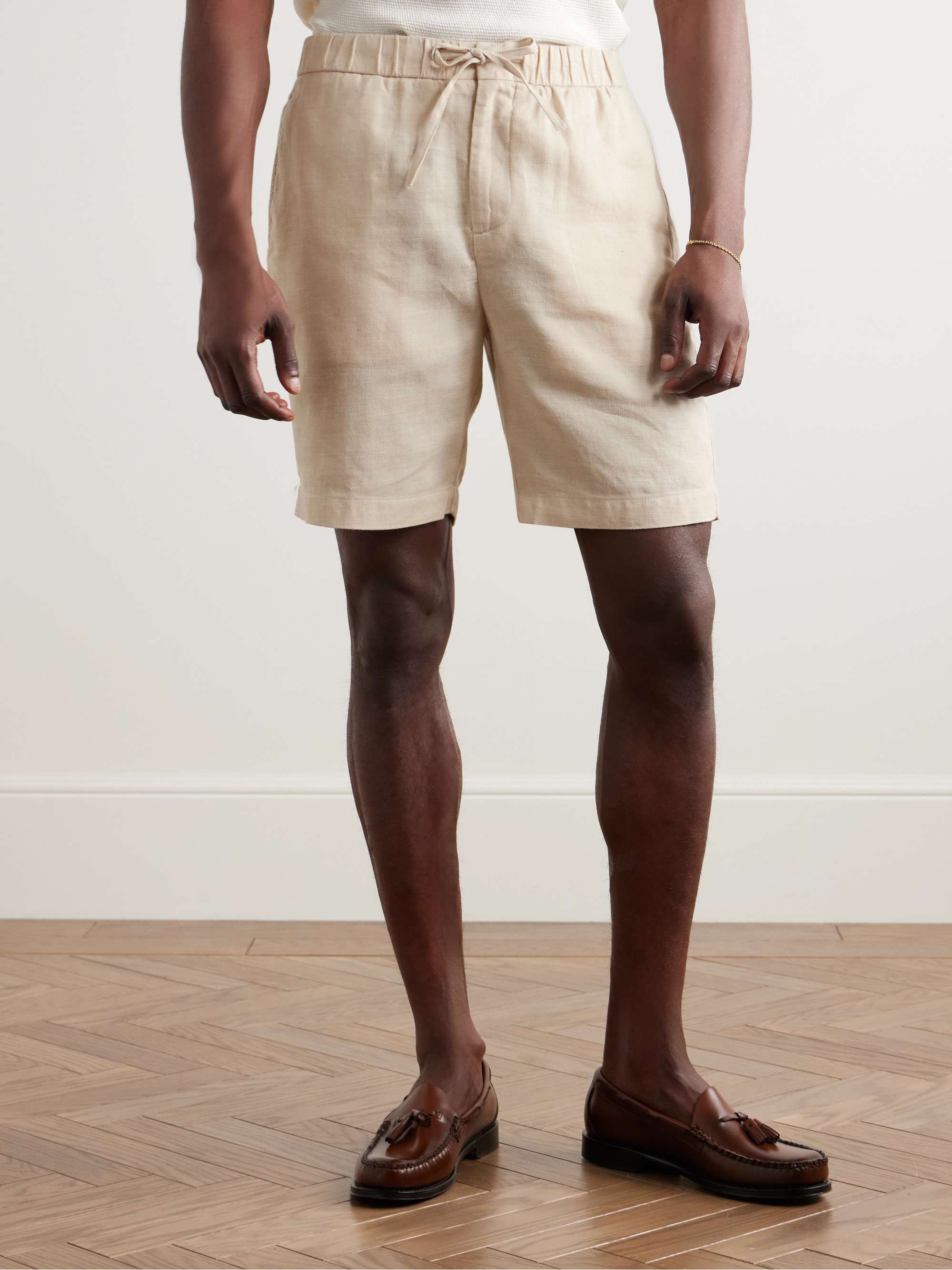 FRESCOBOL CARIOCA Felipe Slim-Fit Linen and Cotton-Blend Drawstring Shorts