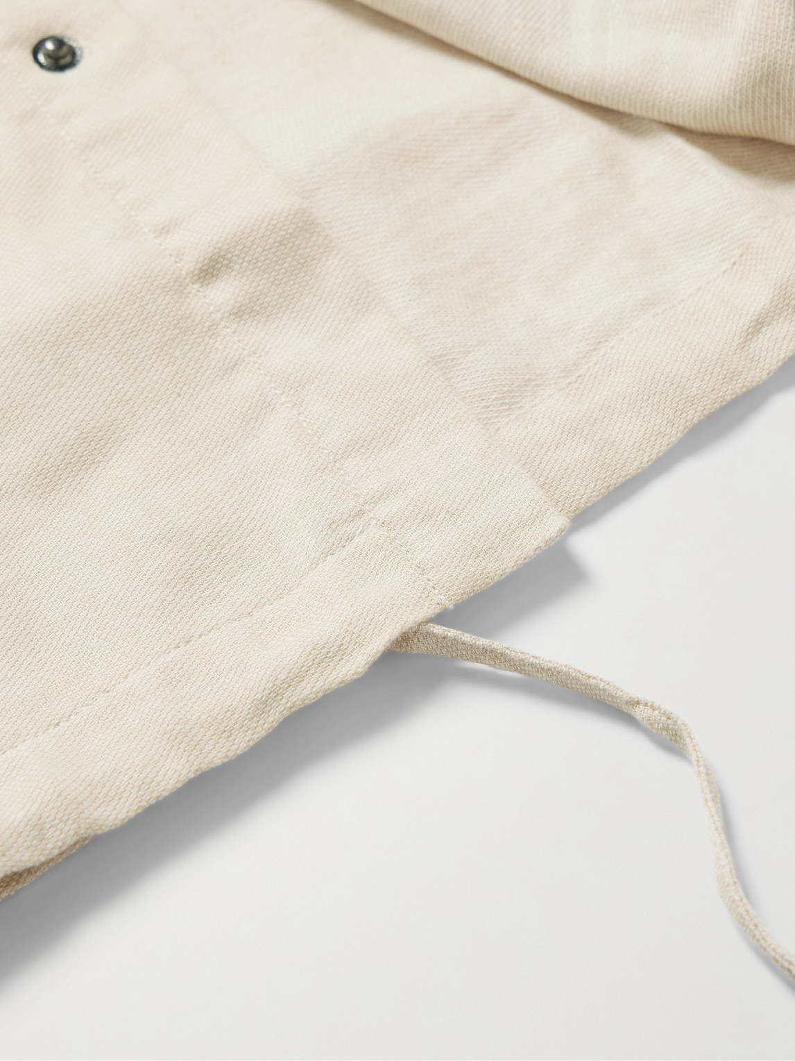 Frescobol Carioca Diego Linen And Cotton-blend Coach Jacket In Neutrals
