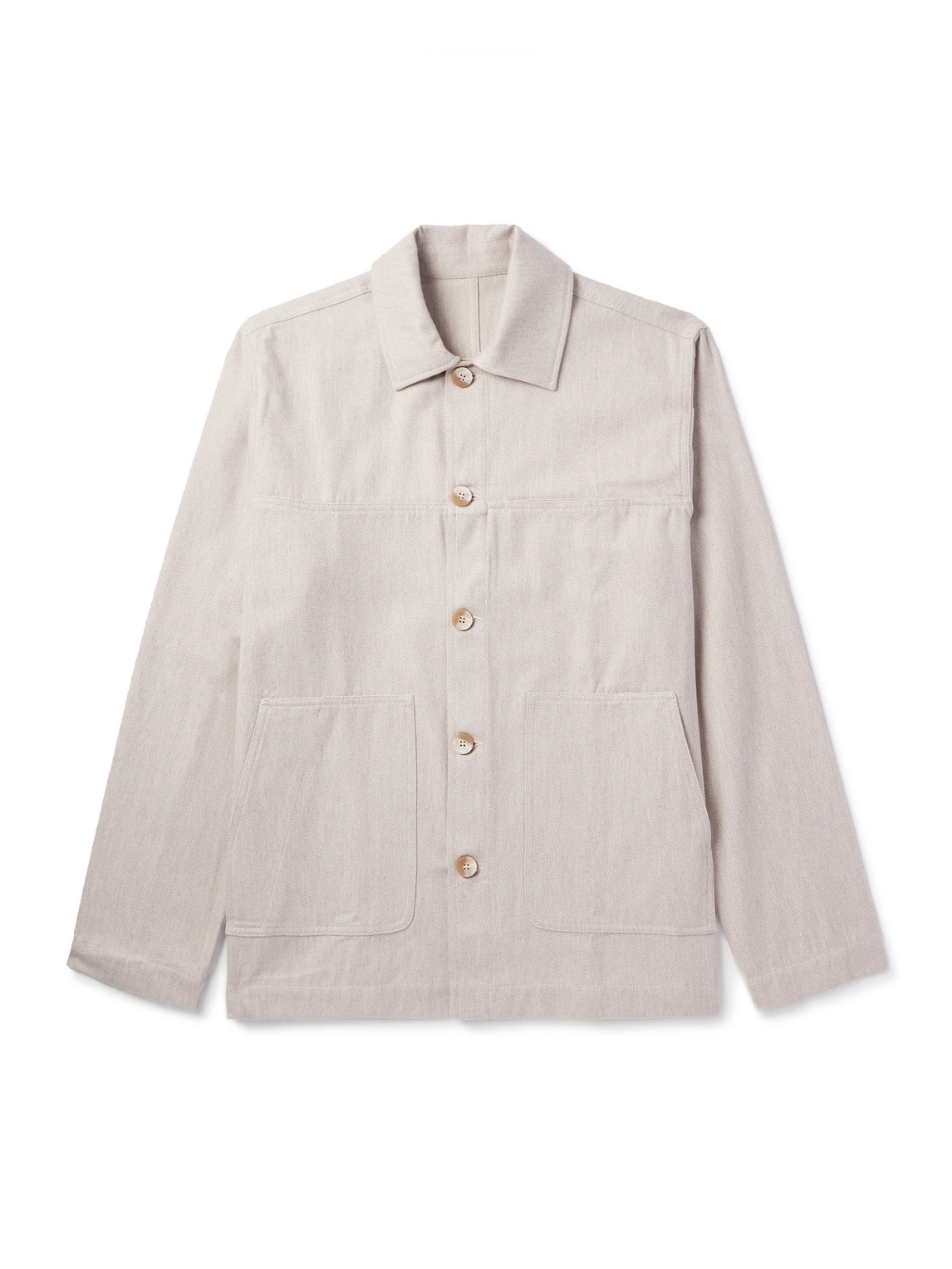 Frescobol Carioca Belford Cotton And Cashmere-blend Jacket In Neutrals