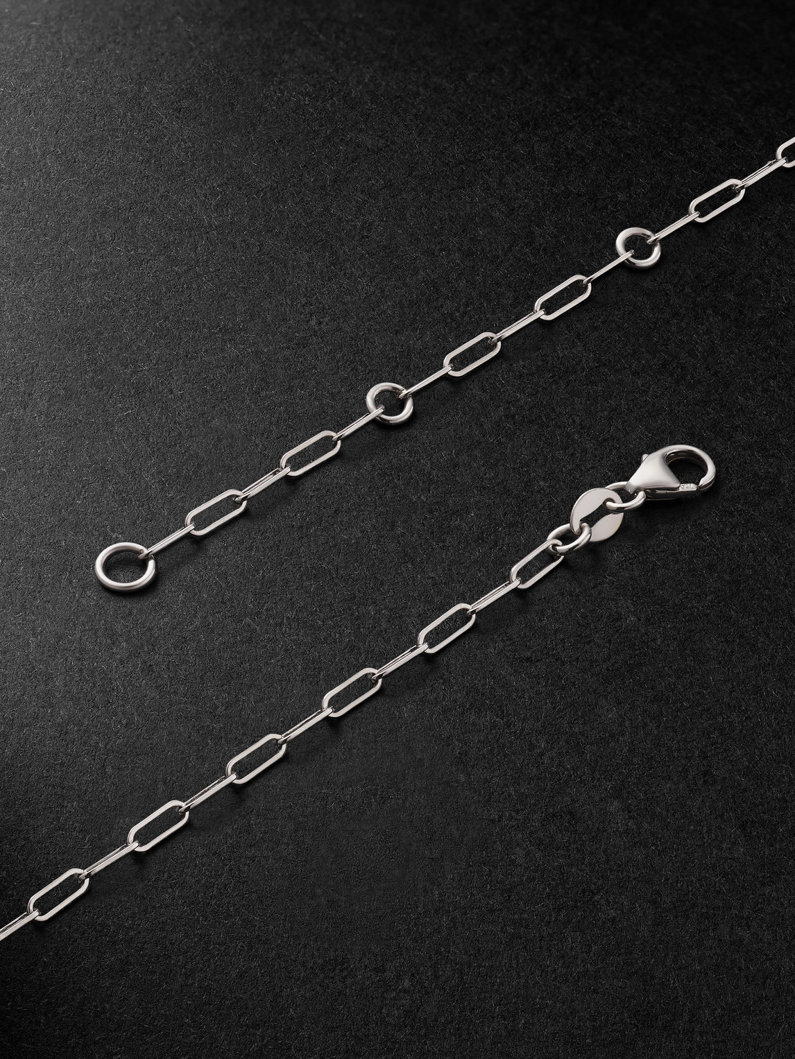 Shop Foundrae Heart Beat Karma 18-karat White Gold And Ceramic Necklace In Silver
