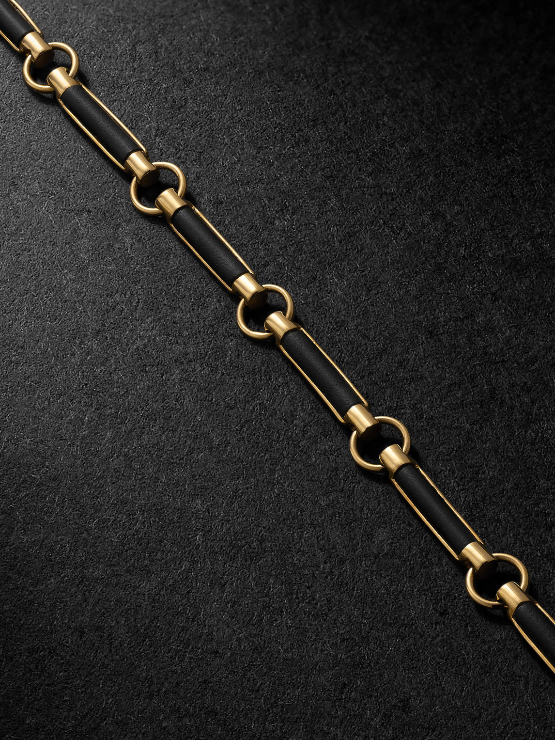 Foundrae Element 18-karat Gold Onyx Chain Bracelet In Black