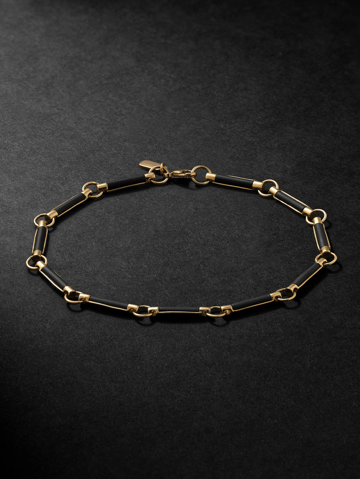 Foundrae Element 18-karat Gold Onyx Chain Bracelet In Black