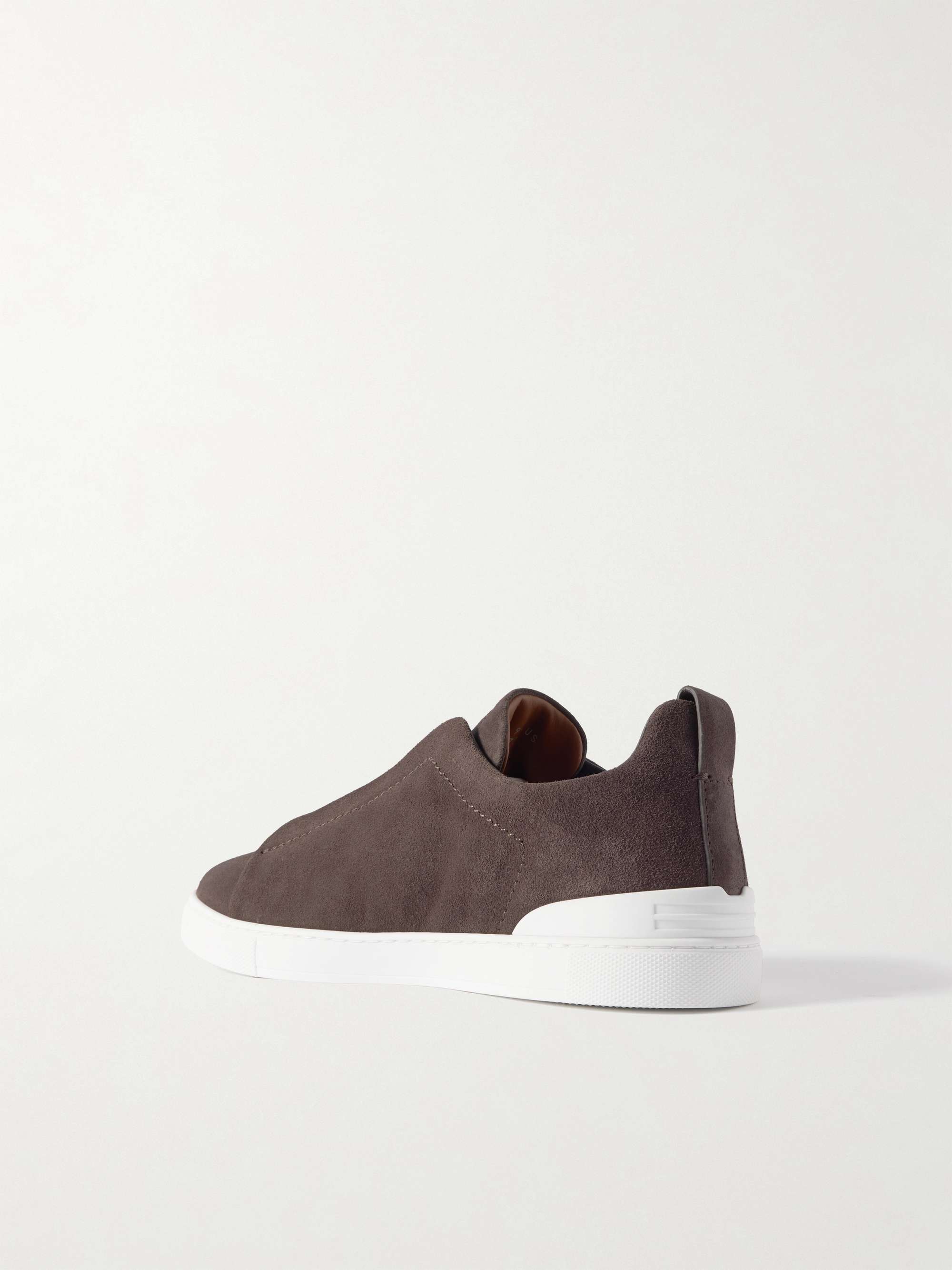 ZEGNA Triple Stitch Suede Sneakers