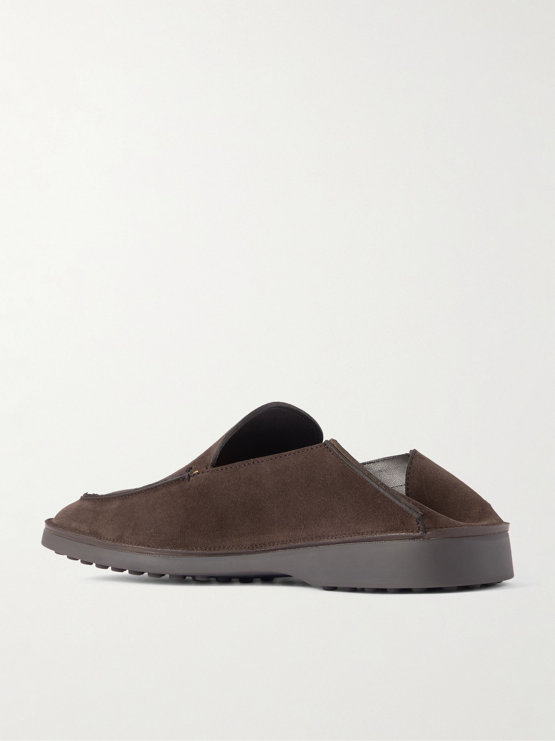 Tod's Collapsible-heel Suede Loafers In Brown
