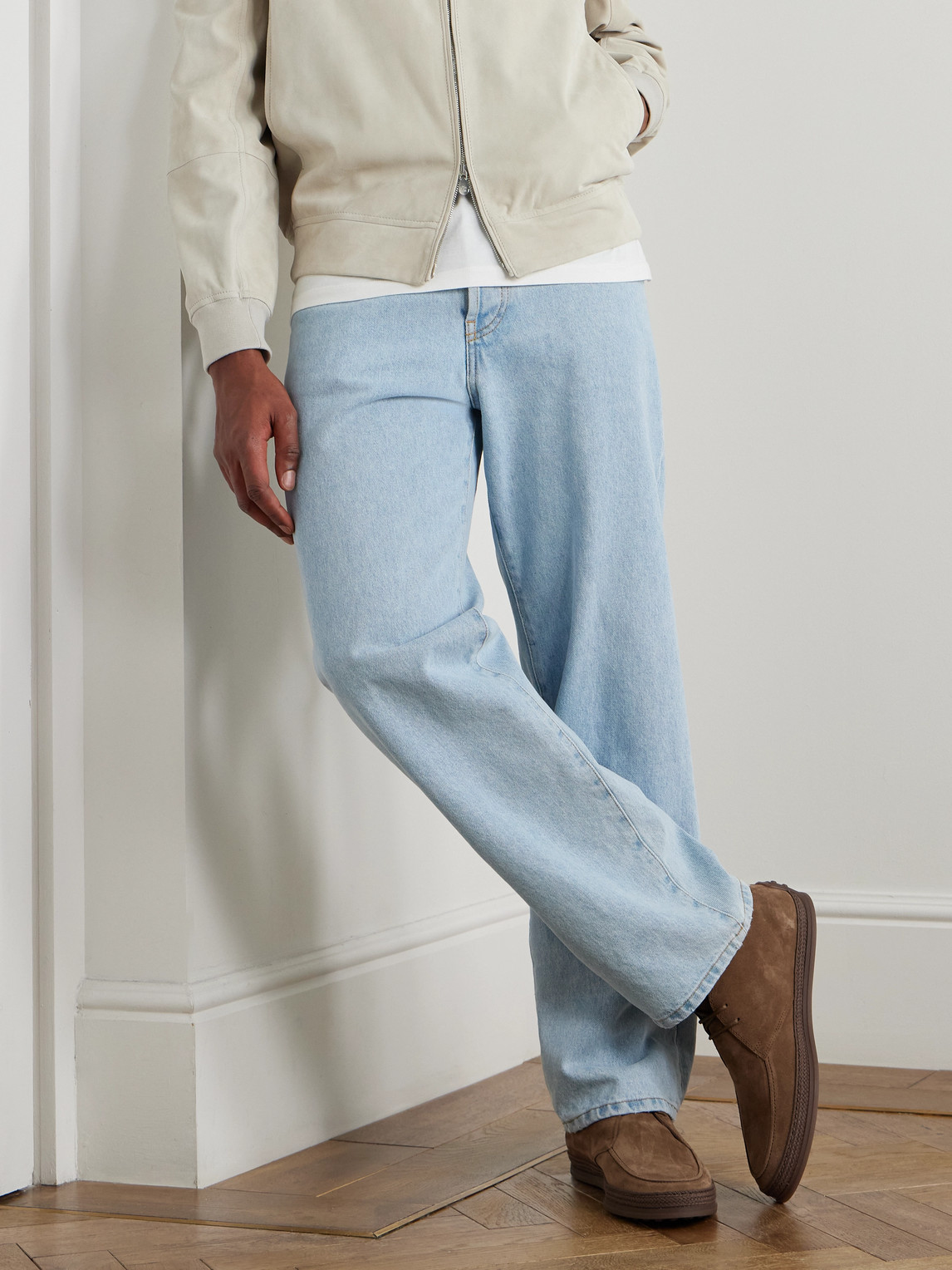 Tod's Raffia-trimmed Suede Desert Boots