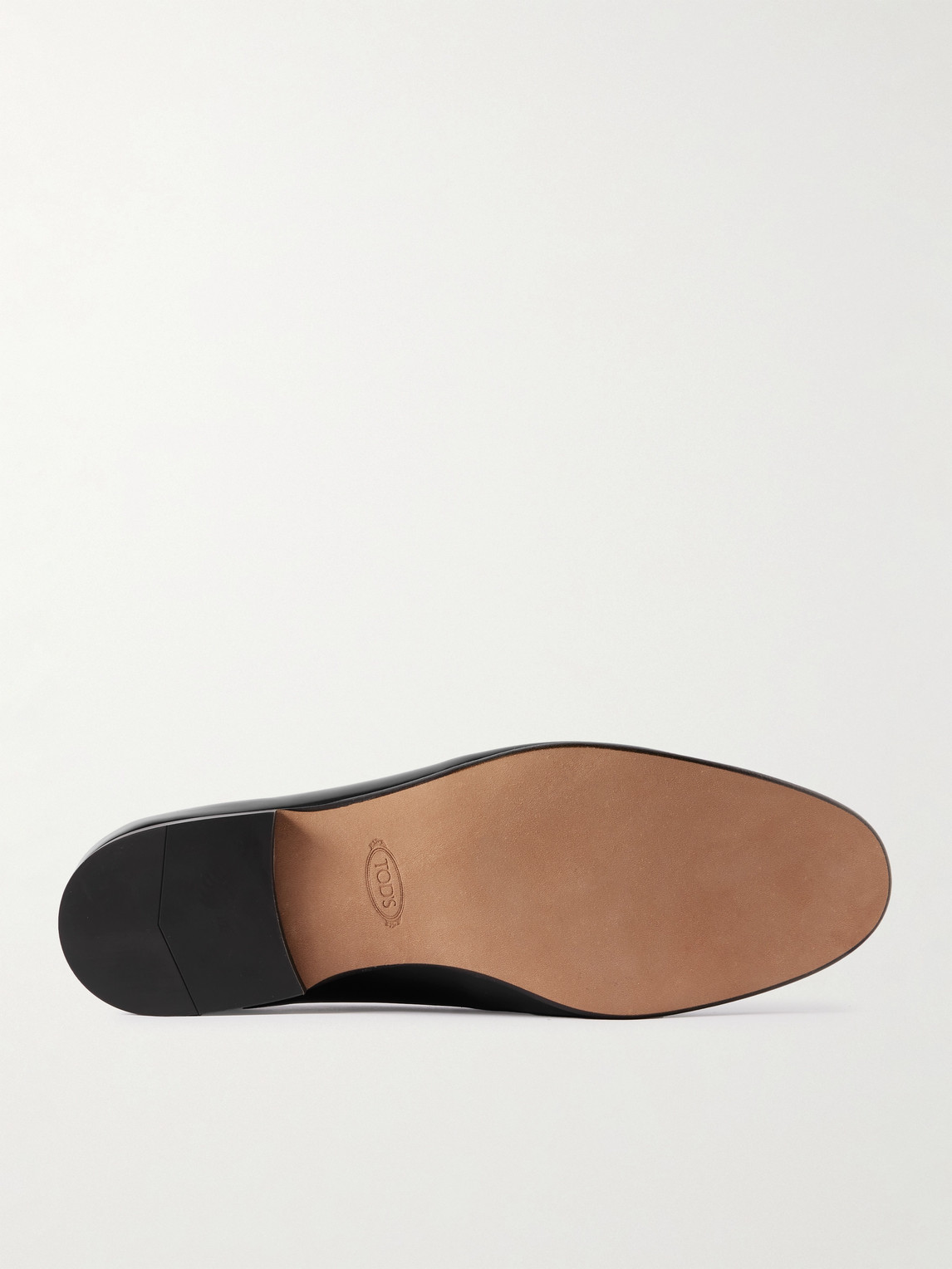 Tod's Morsetto Embellished Glossed-leather Loafers In Black