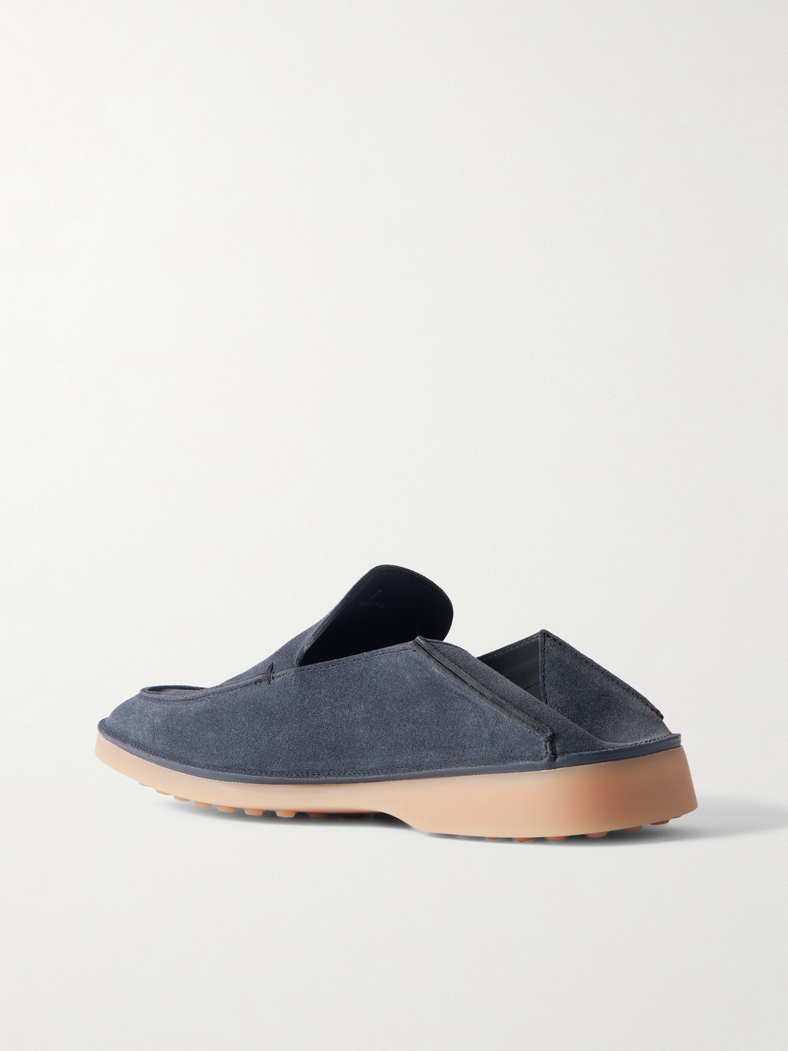 Tod's Collapsible-heel Suede Loafers In Blue