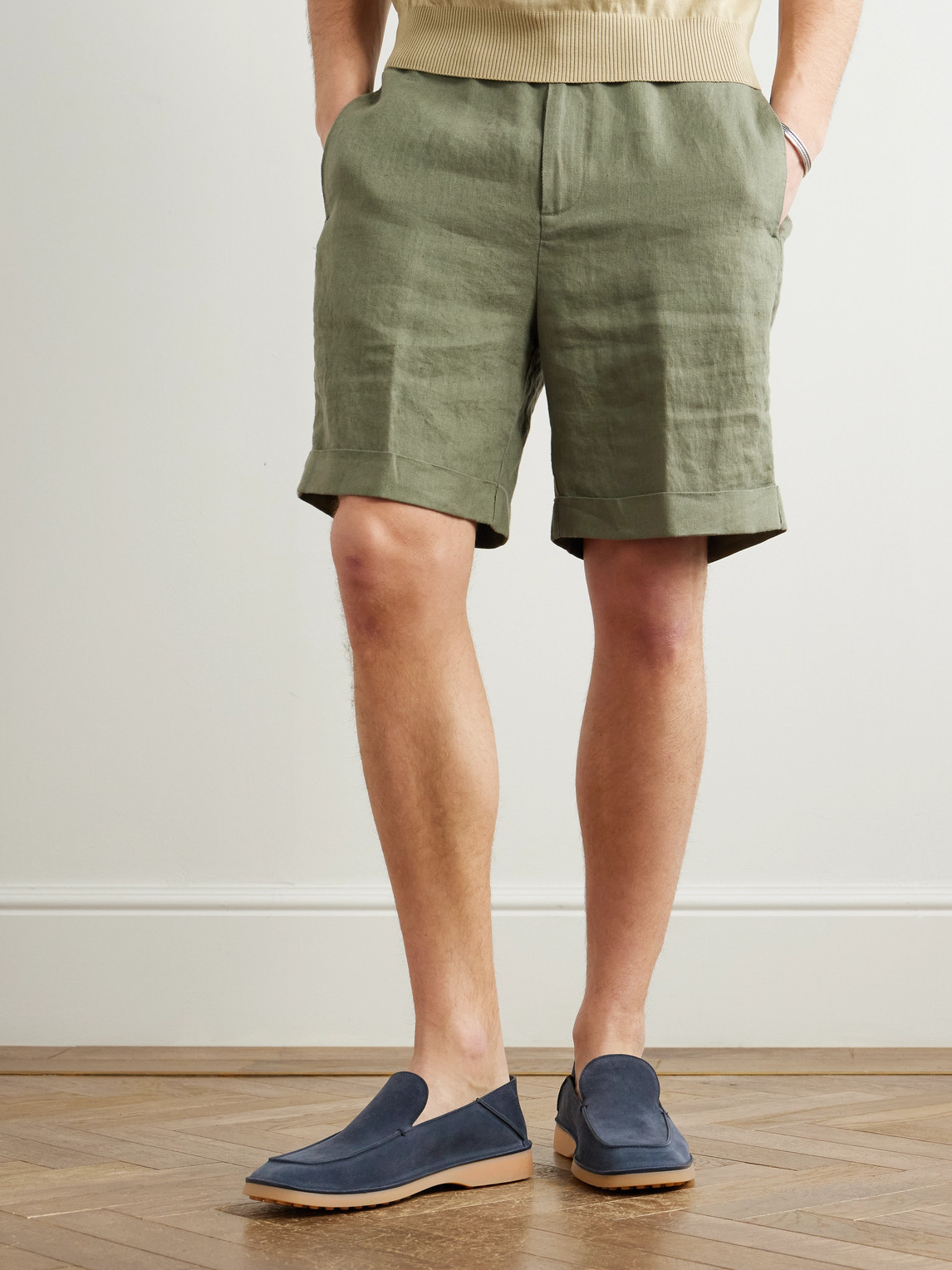 Tod's Collapsible-heel Suede Loafers In Blue