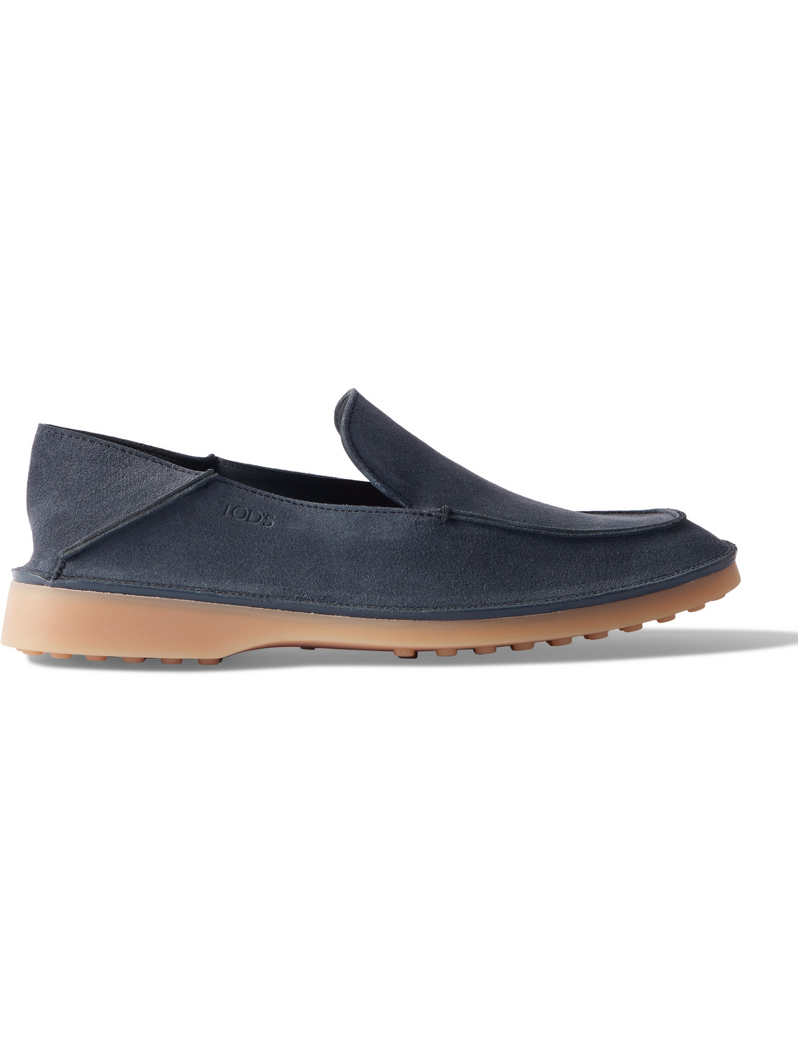 Collapsible-Heel Suede Loafers