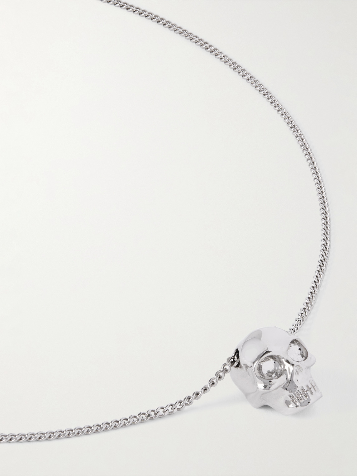 Alexander McQueen Skull Silver-Tone Pendant Necklace - Men